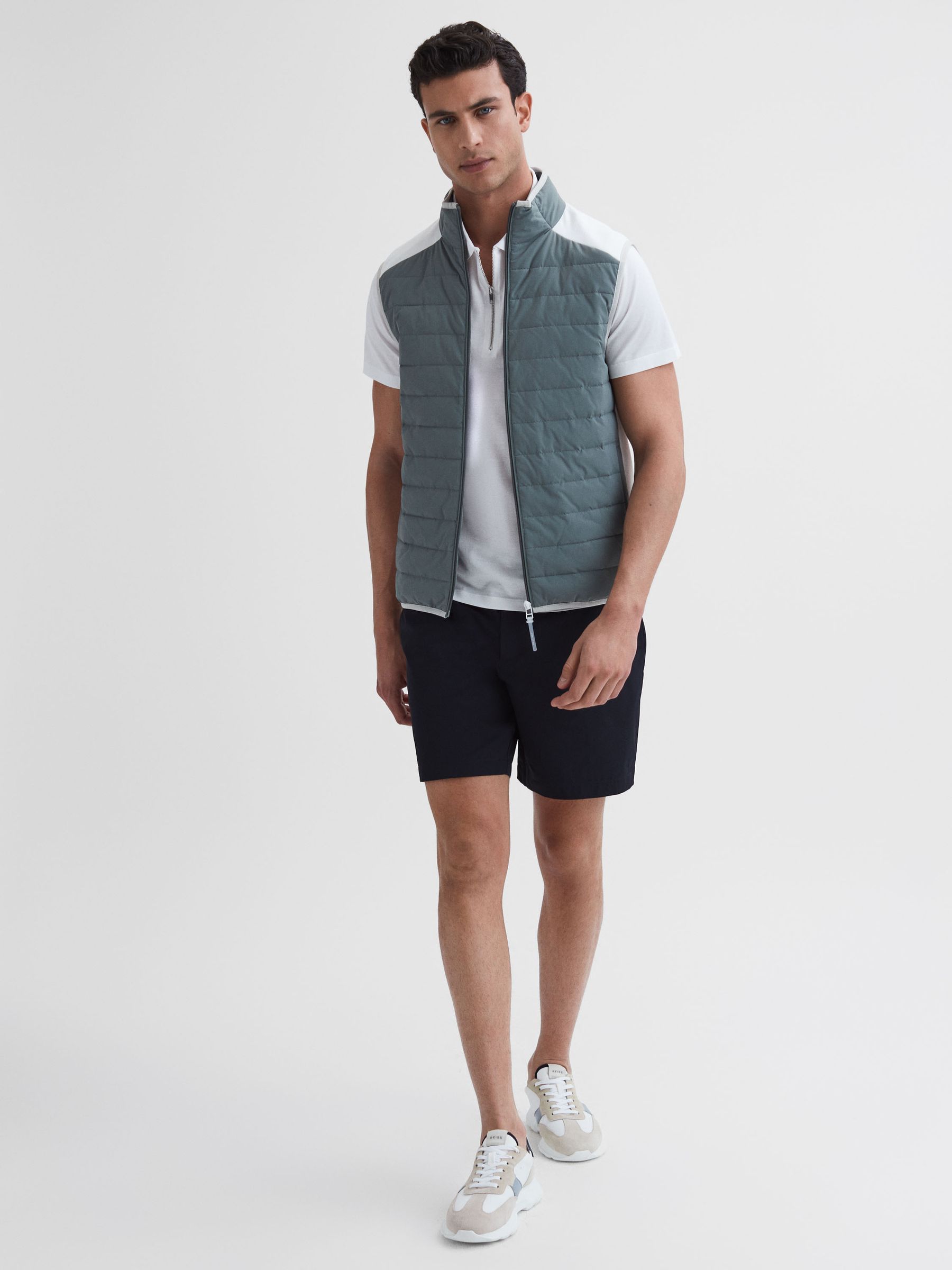 Elasticated Waistband Shorts in Navy - Image 7 of 8