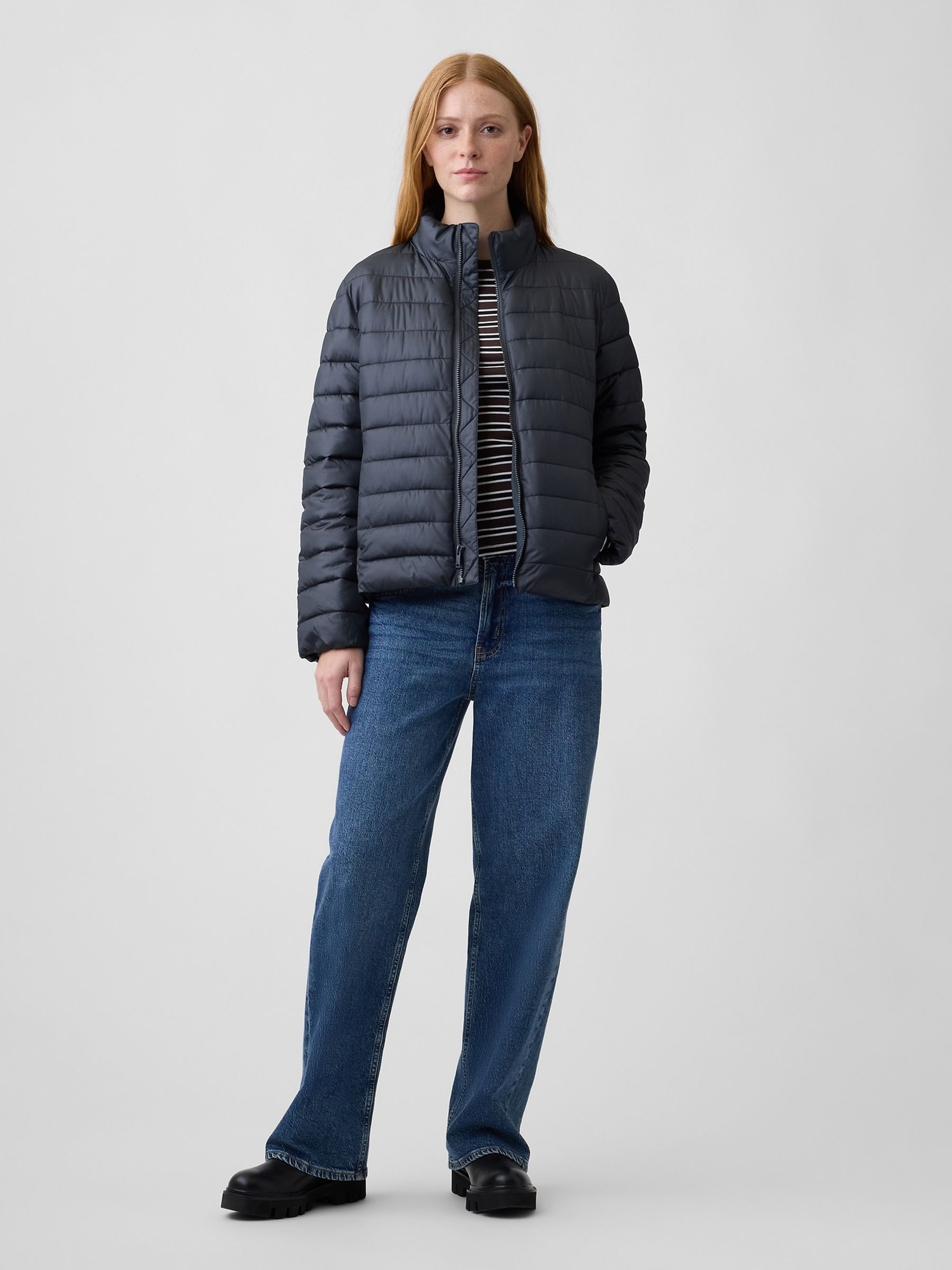 Black Relaxed Puffer Jacket - Image 3 of 4