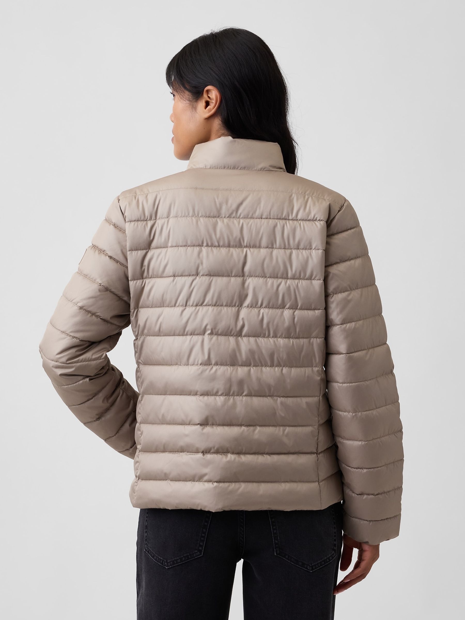 Beige Relaxed Puffer Jacket - Image 2 of 4
