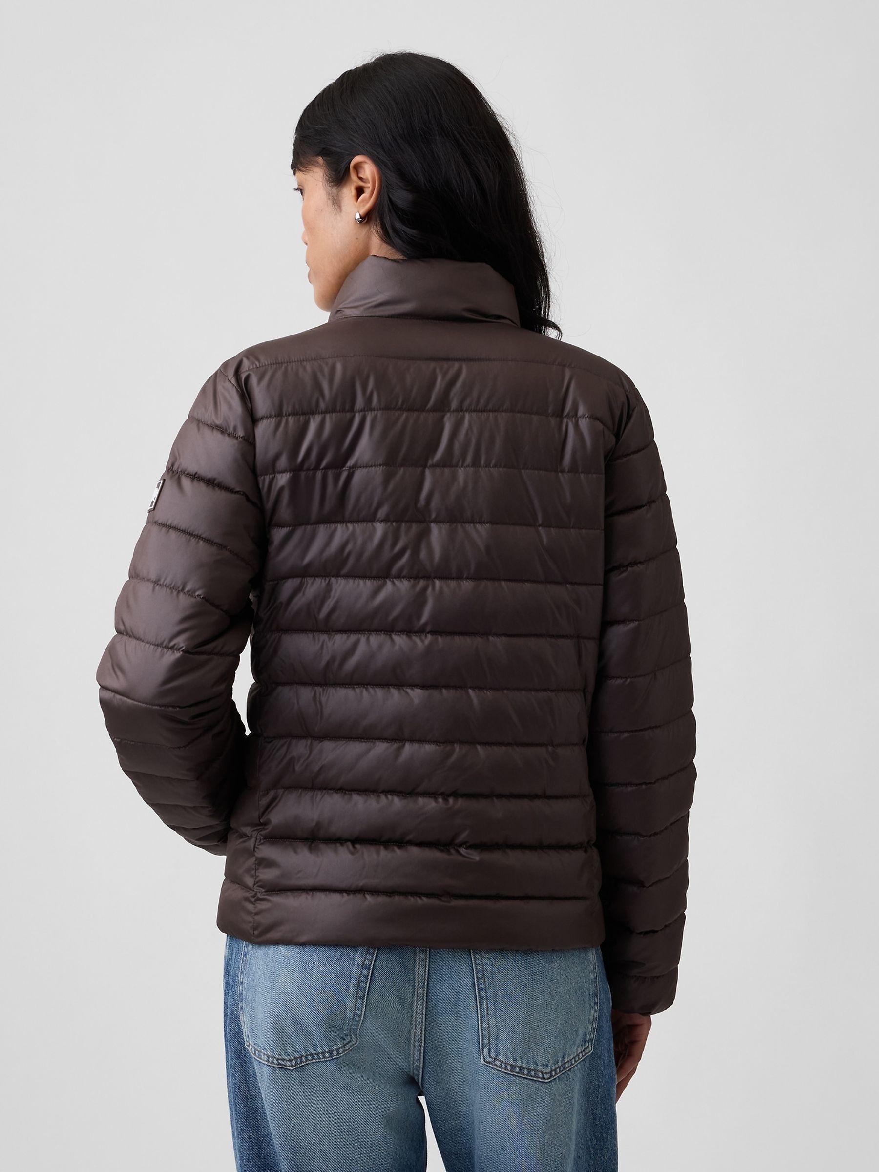 Brown Relaxed Puffer Jacket - Image 2 of 4 Brown Relaxed Puffer Jacket - Image 2 of 4