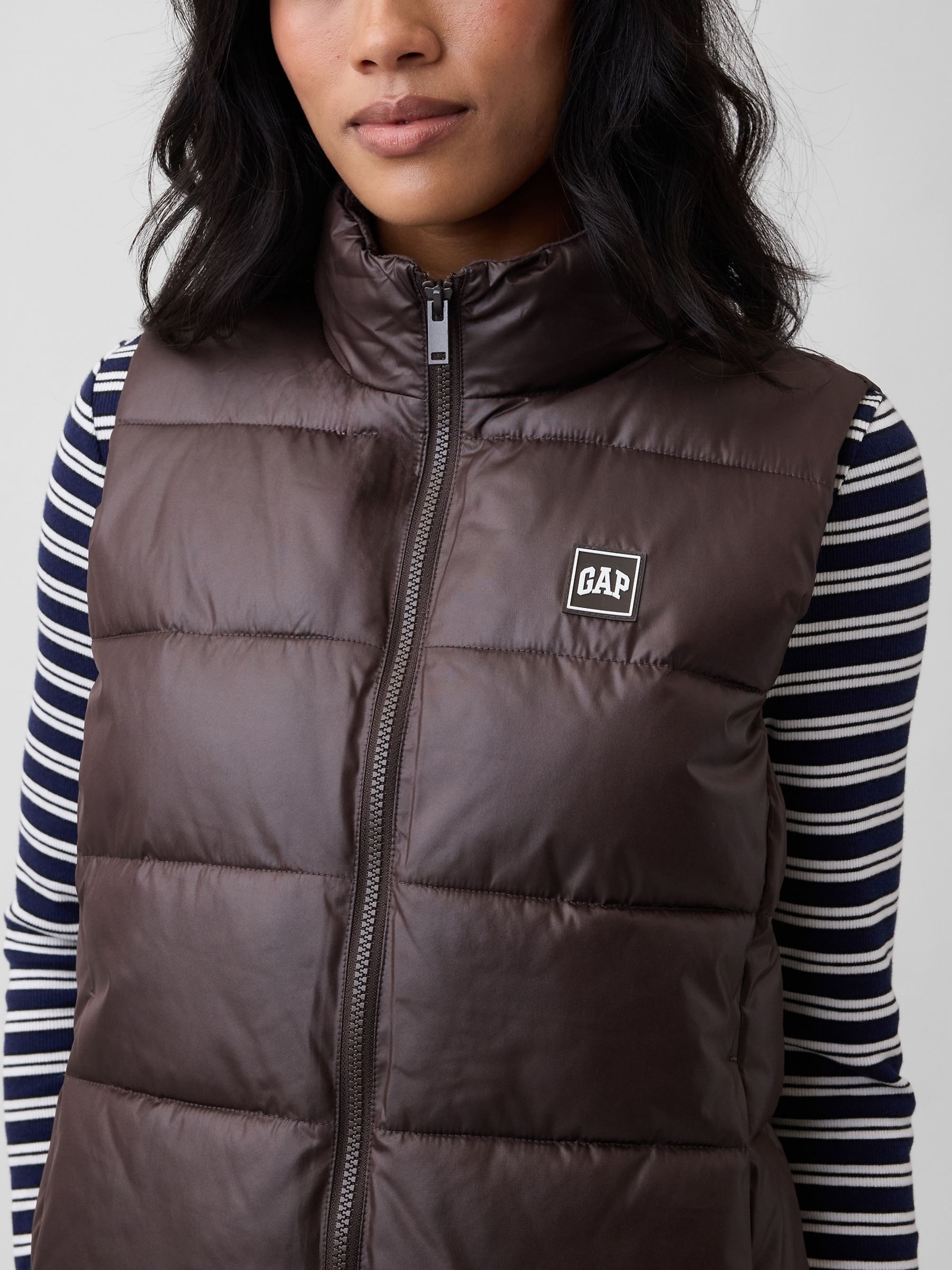 Brown Relaxed Puffer Gilet - Image 4 of 4
