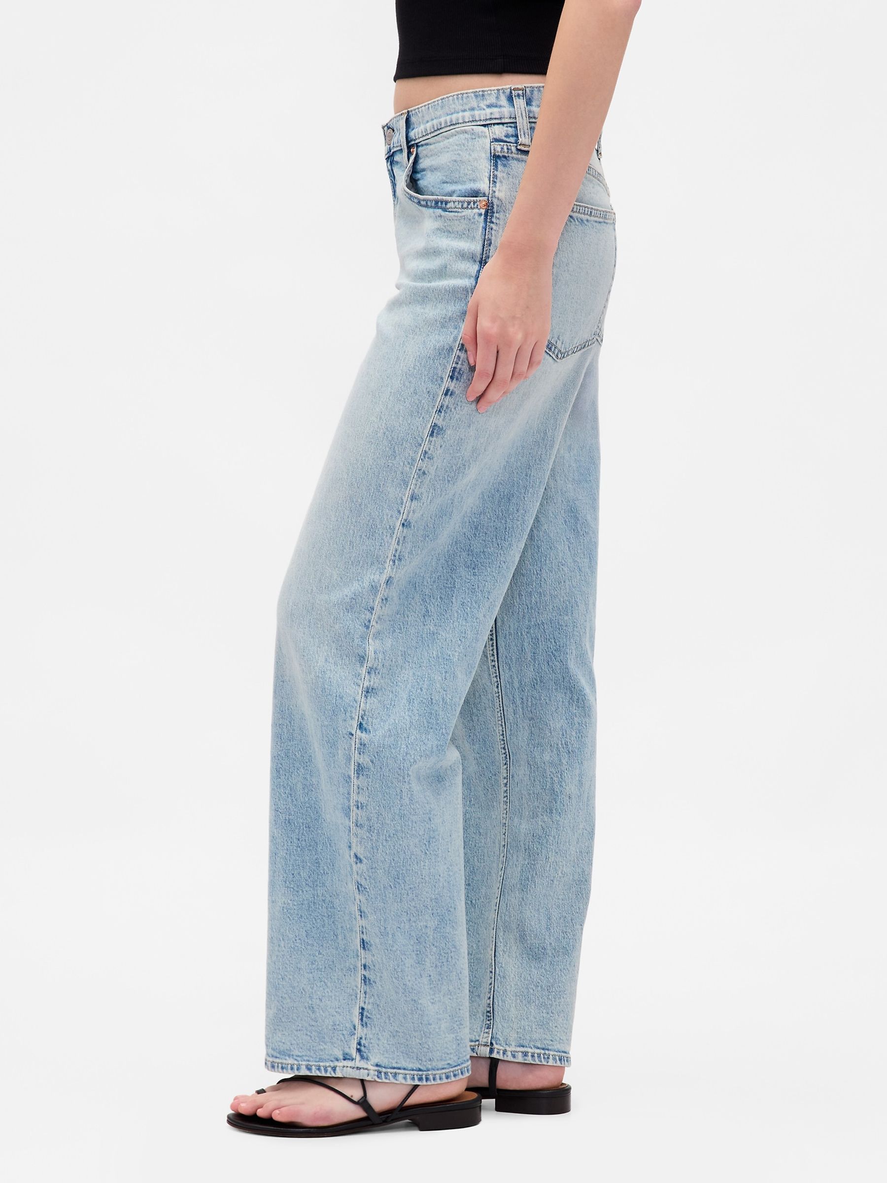 Light Blue Wash Low Rise '90s Loose Jeans - Image 3 of 4