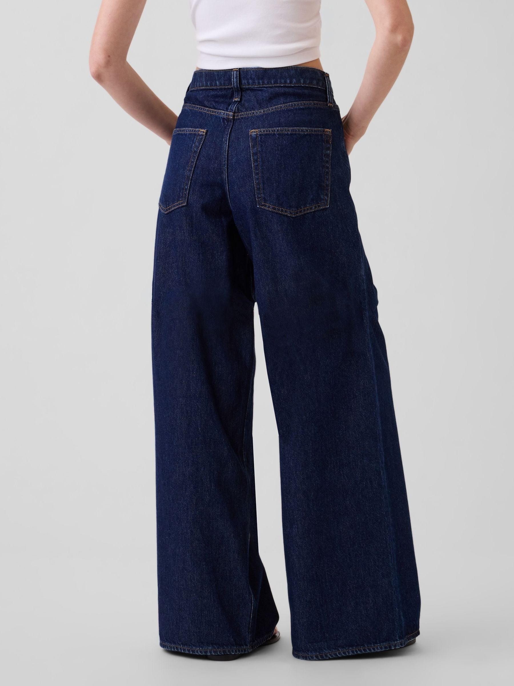 Blue Low Slung Extra Baggy Jeans - Image 2 of 5 Blue Low Slung Extra Baggy Jeans - Image 2 of 5