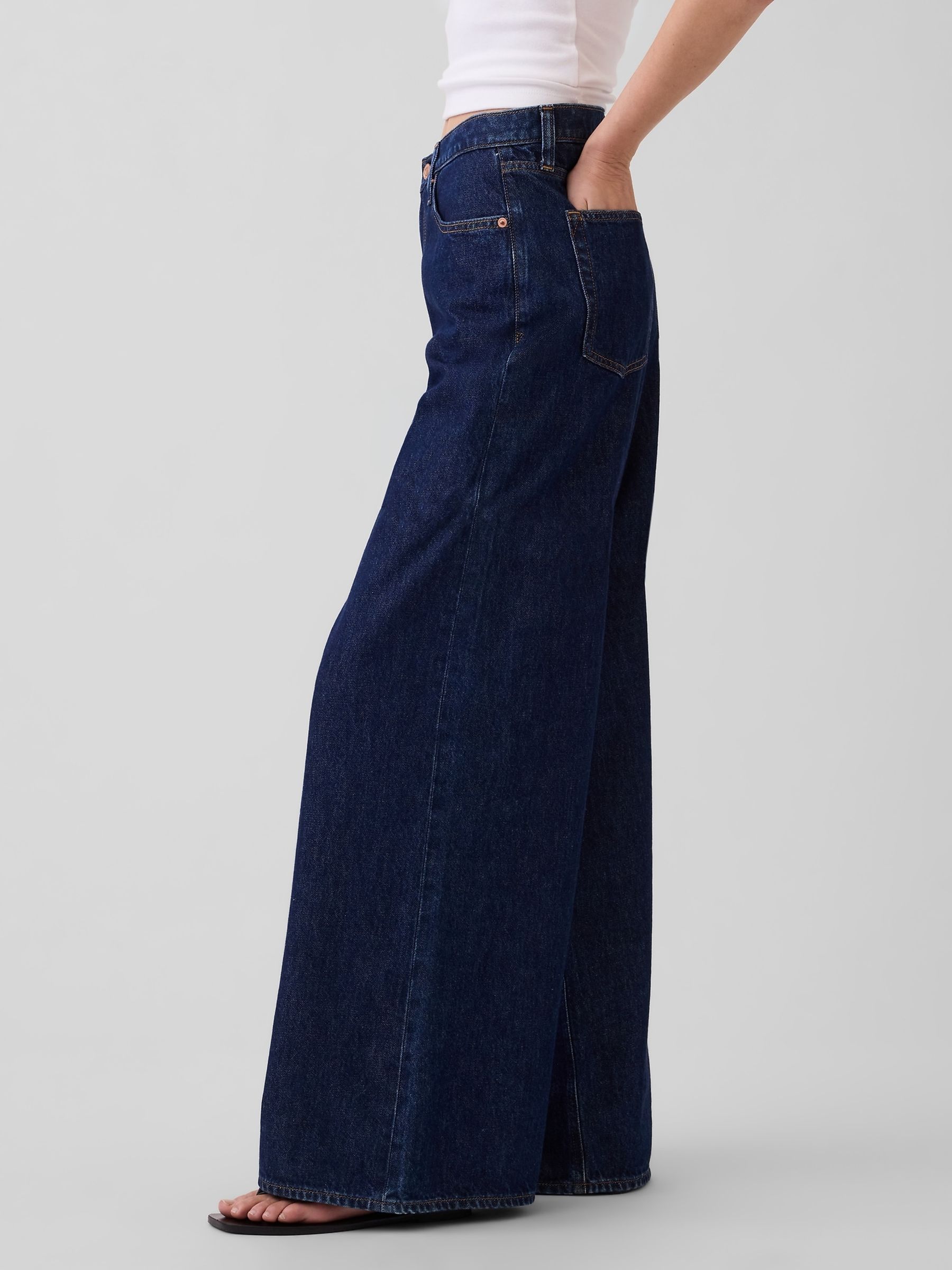 Blue Low Slung Extra Baggy Jeans - Image 3 of 5