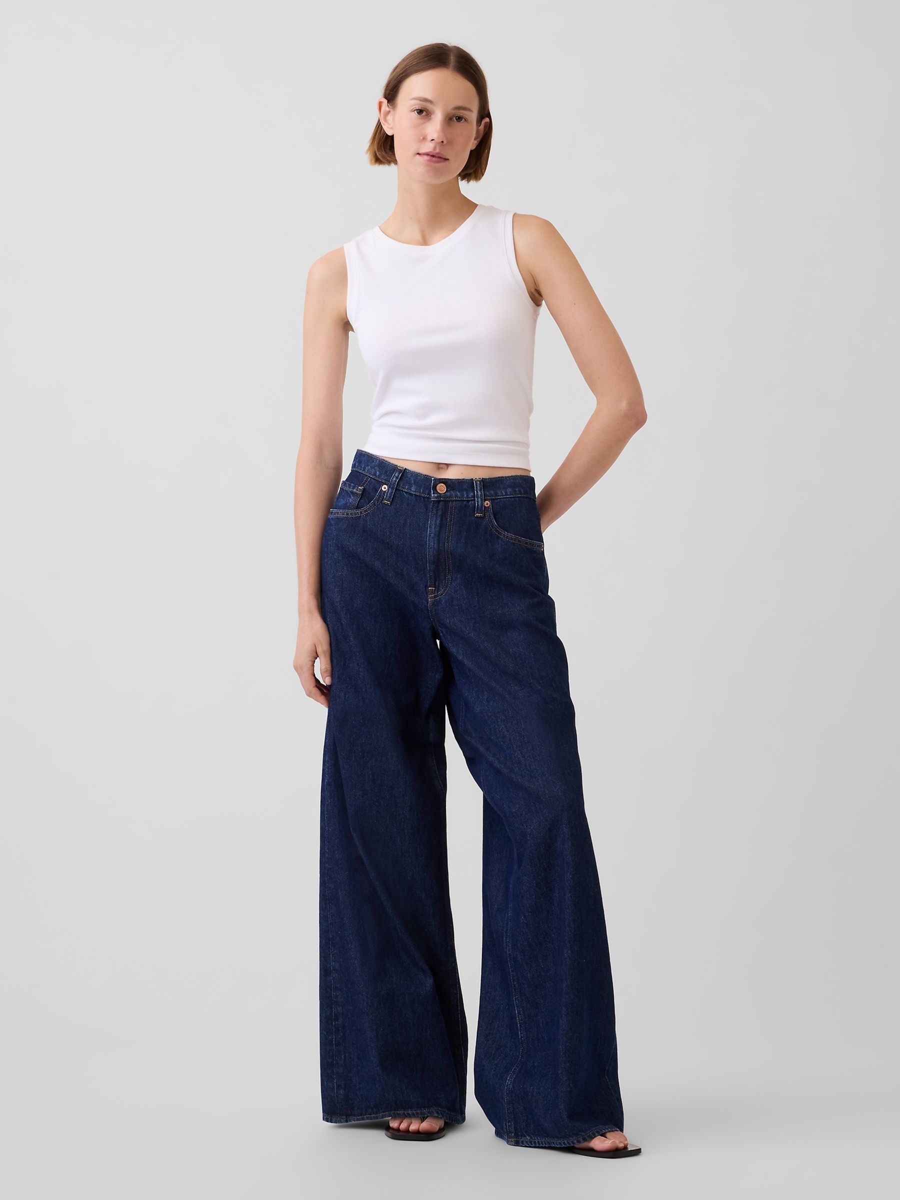Blue Low Slung Extra Baggy Jeans - Image 4 of 5