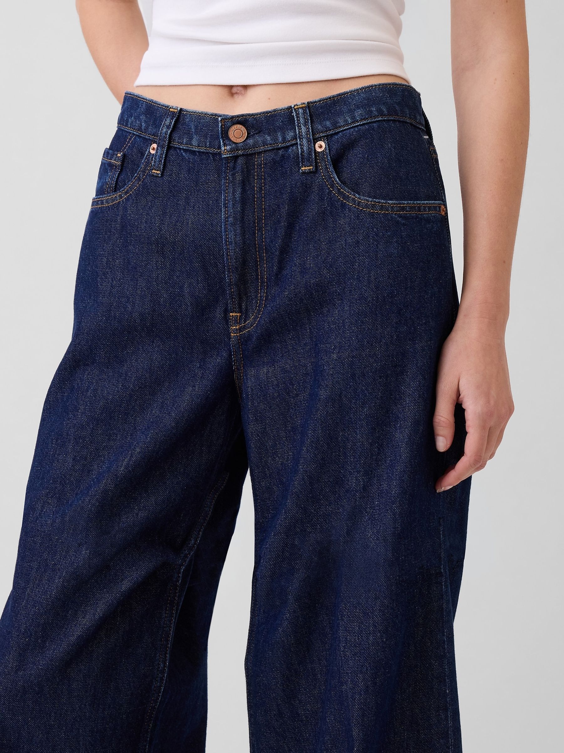 Blue Low Slung Extra Baggy Jeans - Image 5 of 5
