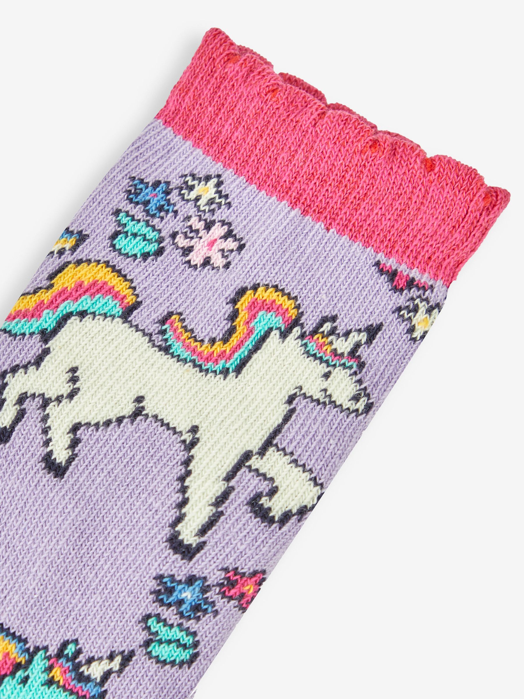 Lilac 3-Pack Unicorn Socks - Image 5 of 5