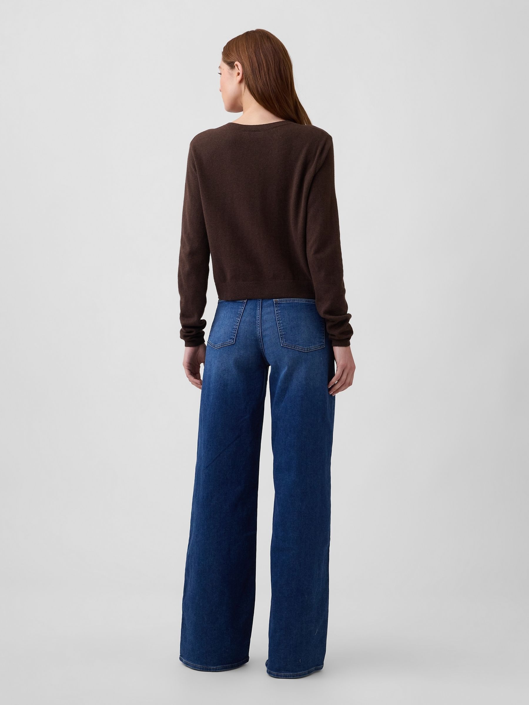Dark Indigo Wash Mid Rise Wide-Leg Jeans - Image 2 of 4