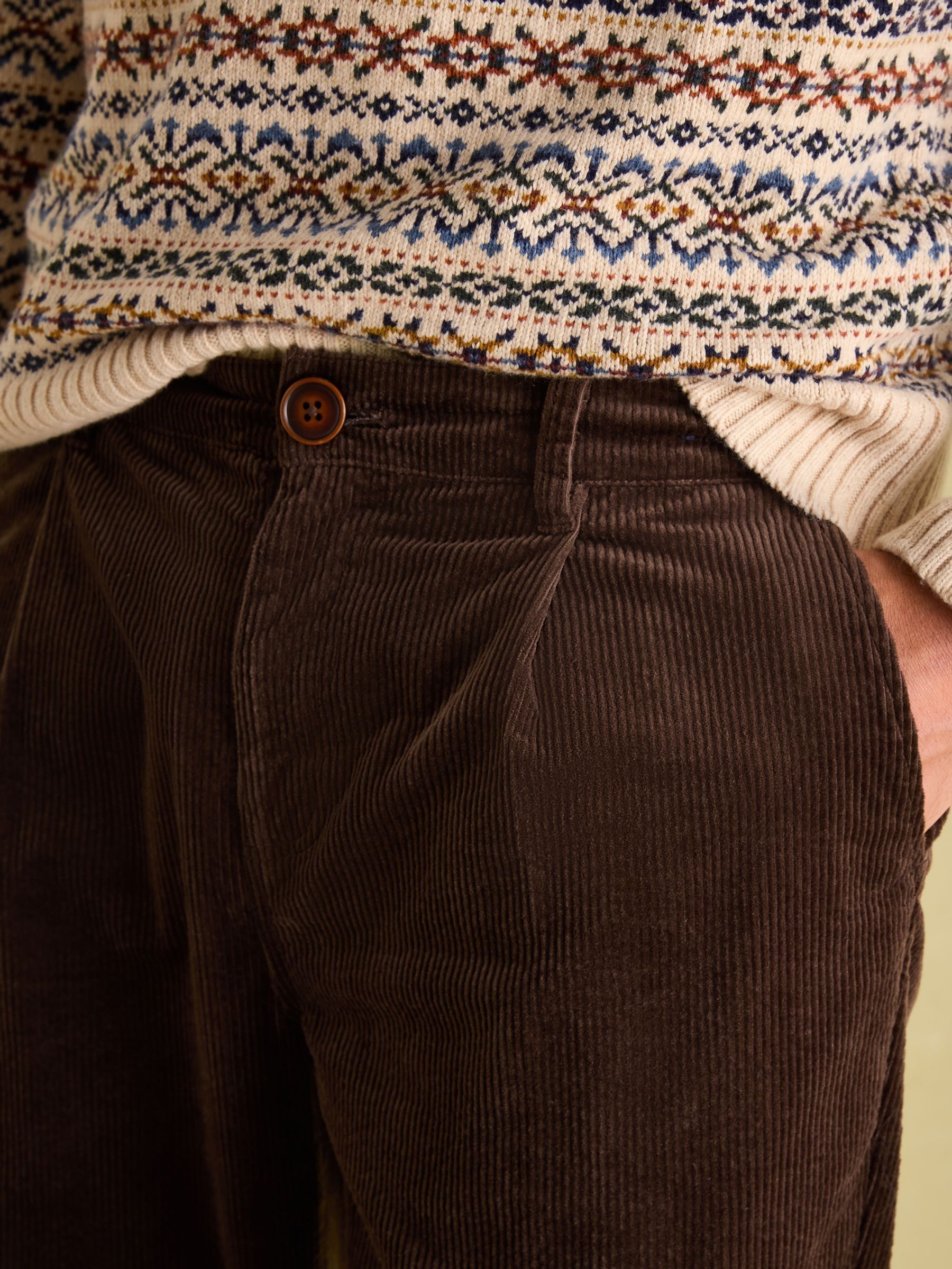 Oaksey Brown Jumbo Cord Trousers - Image 4 of 6