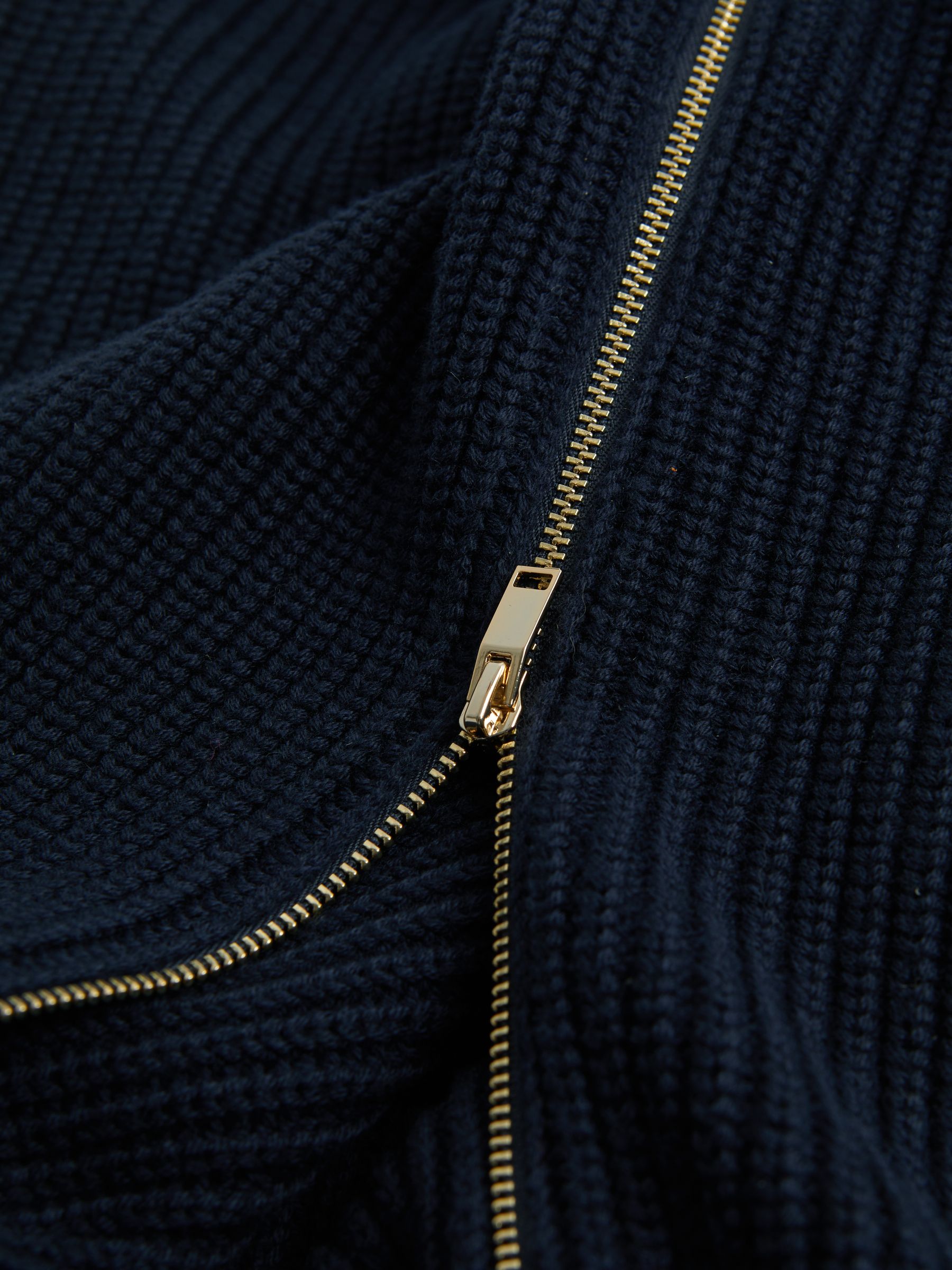 Florere Knitted Roll Neck Midi Dress in Navy - Image 6 of 6