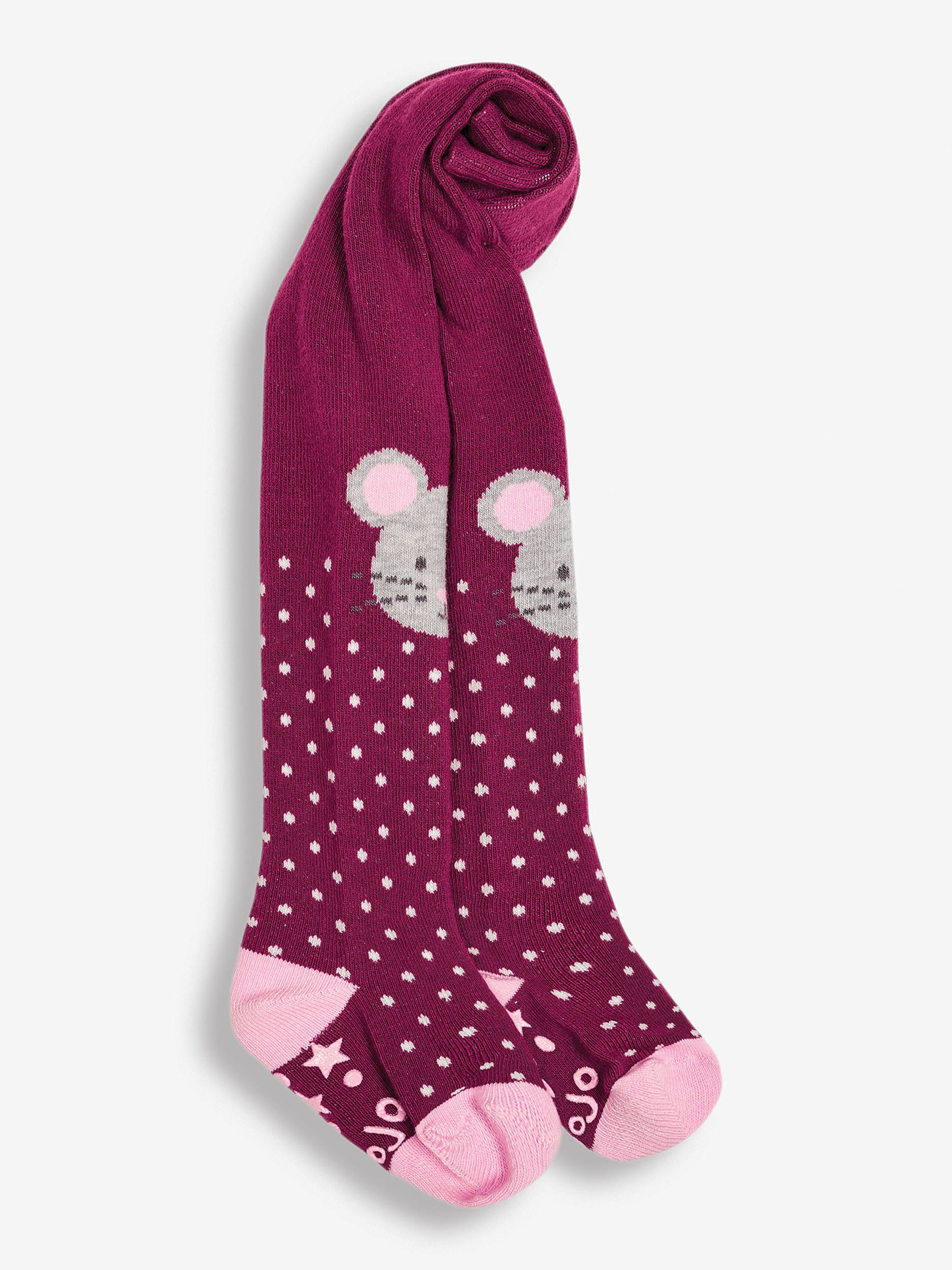 Berry Girls Mouse Cotton Rich Tights - Image 1 of 2