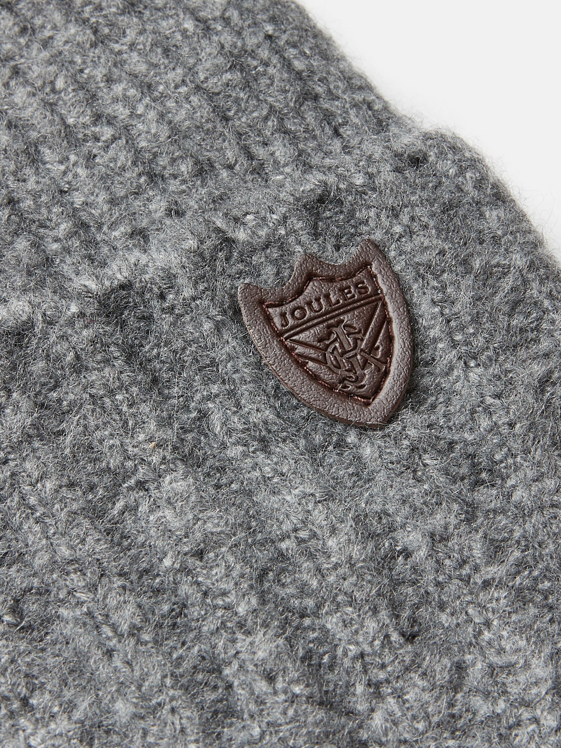 Bamburgh Grey Knitted Ribbed Beanie - Image 5 of 5