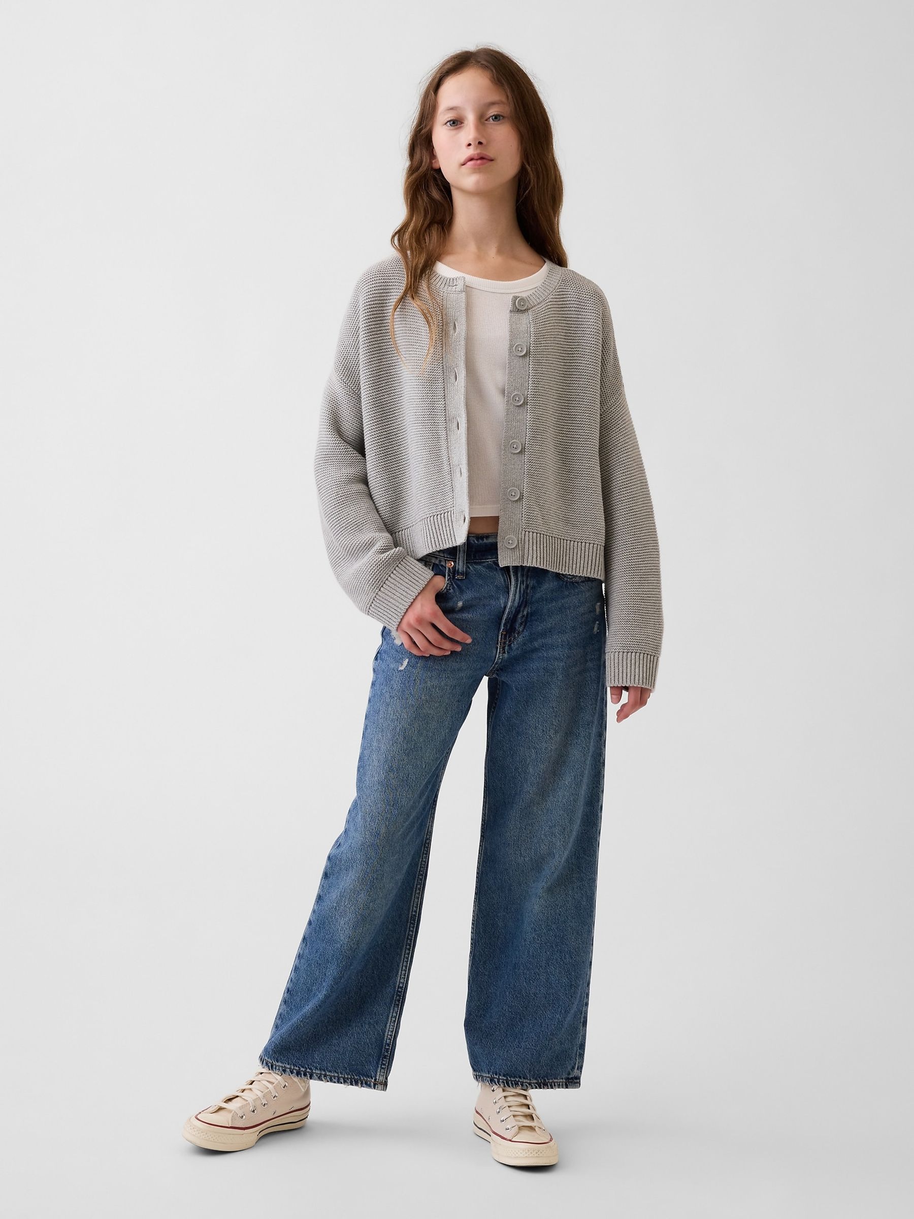 Grey Oversized Boxy Cardigan - Image 3 of 5