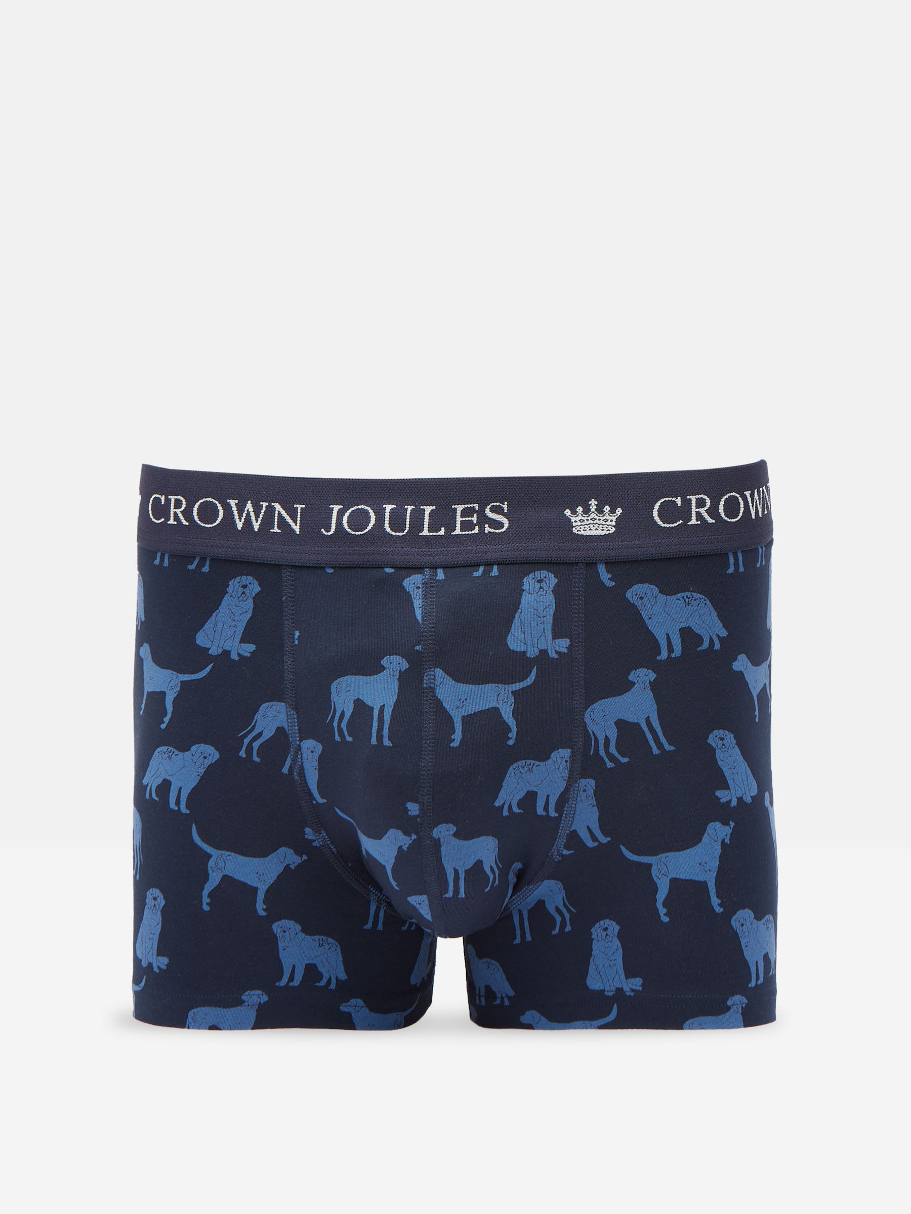 Crown Joules Navy Blue Pack of Two Cotton Boxers - Image 3 of 4