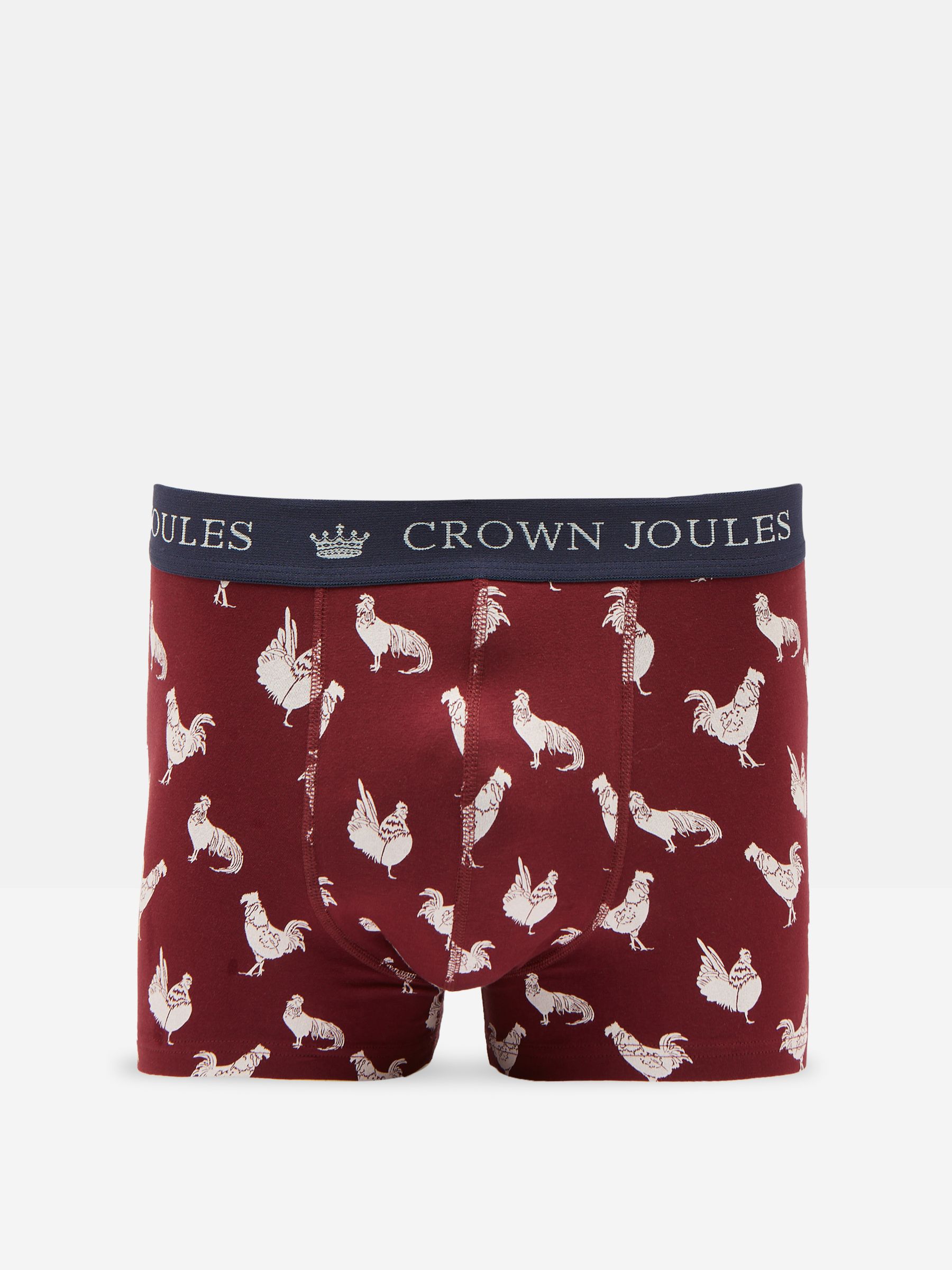 Crown Joules Red/Green Pack of Two Cotton Boxers - Image 3 of 4