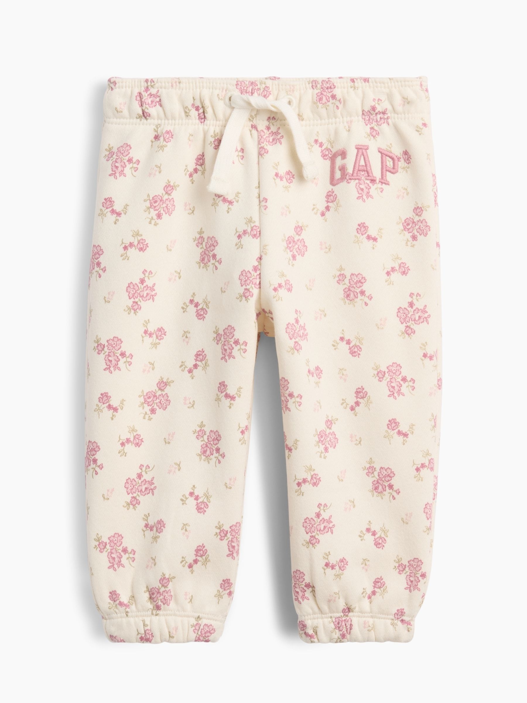 Cream Floral Baby VintageSoft Logo Joggers - Image 1 of 3 Cream Floral Baby VintageSoft Logo Joggers - Image 1 of 3