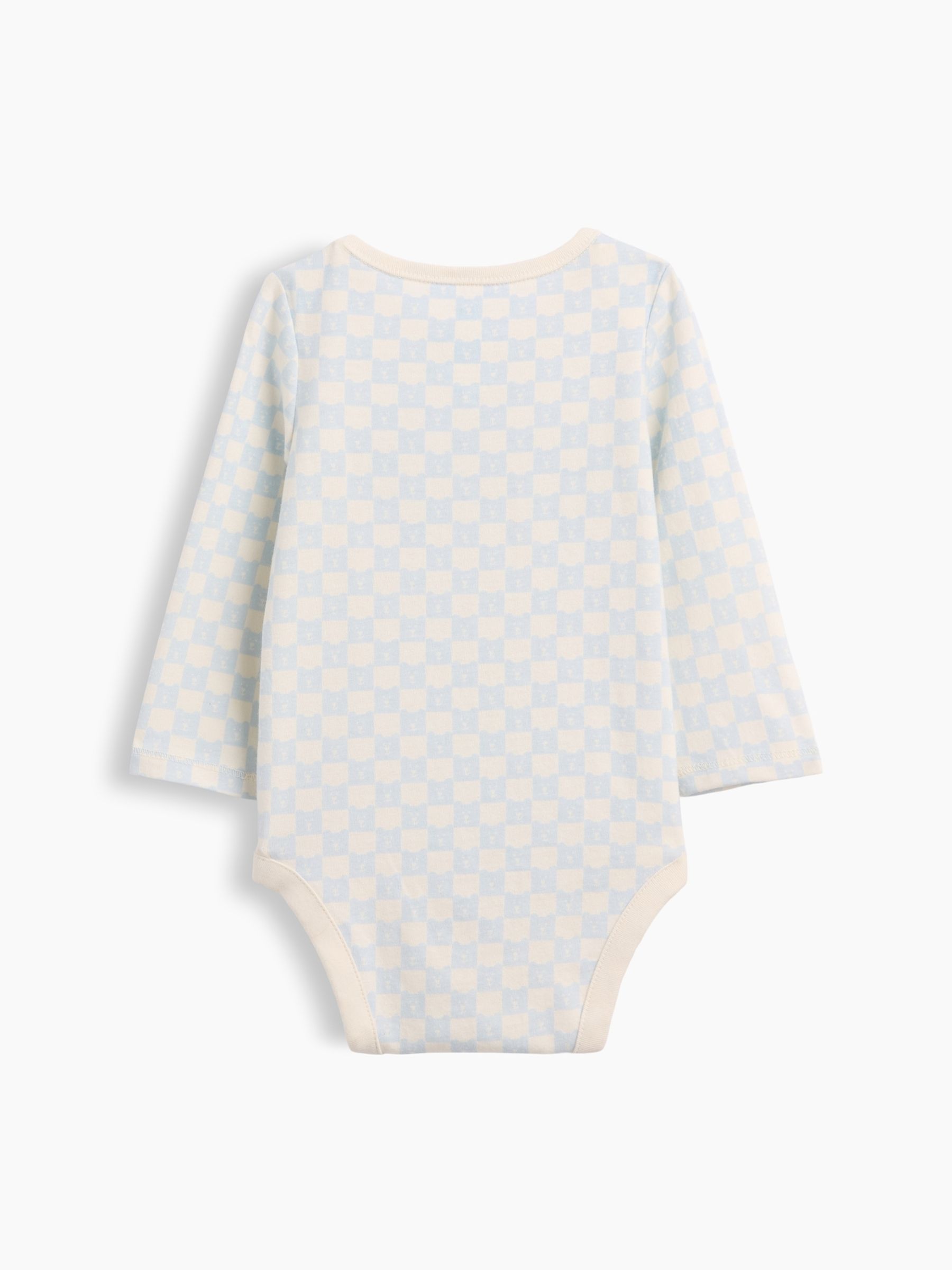 Blue Chequerboard Logo Long Sleeve Bodysuit - Image 2 of 3 Blue Chequerboard Logo Long Sleeve Bodysuit - Image 2 of 3