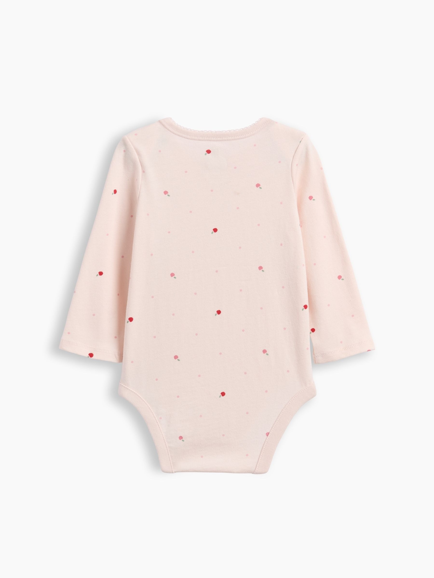 Pink Apple Logo Long Sleeve Bodysuit - Image 2 of 3 Pink Apple Logo Long Sleeve Bodysuit - Image 2 of 3