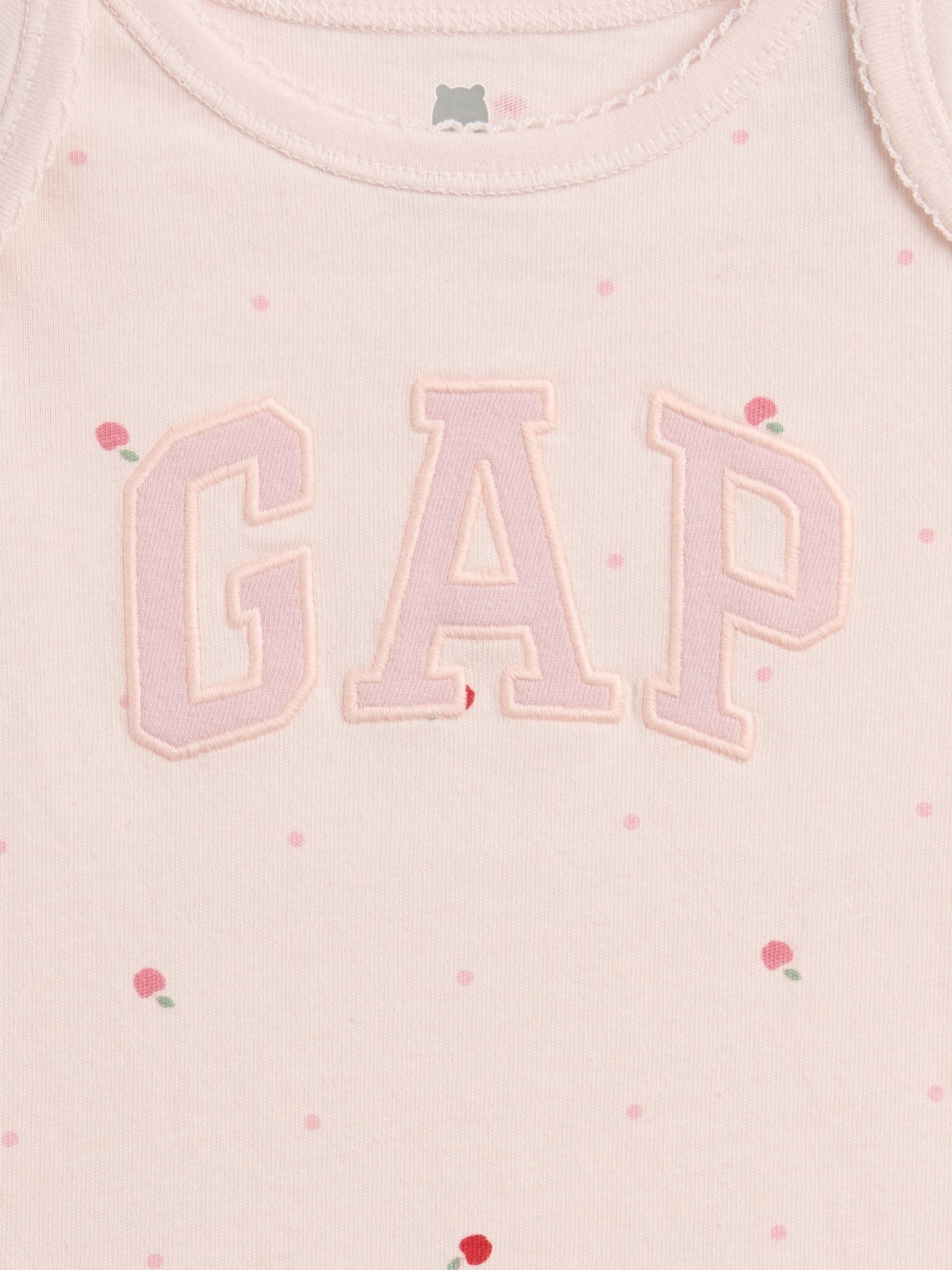 Pink Apple Logo Long Sleeve Bodysuit - Image 3 of 3