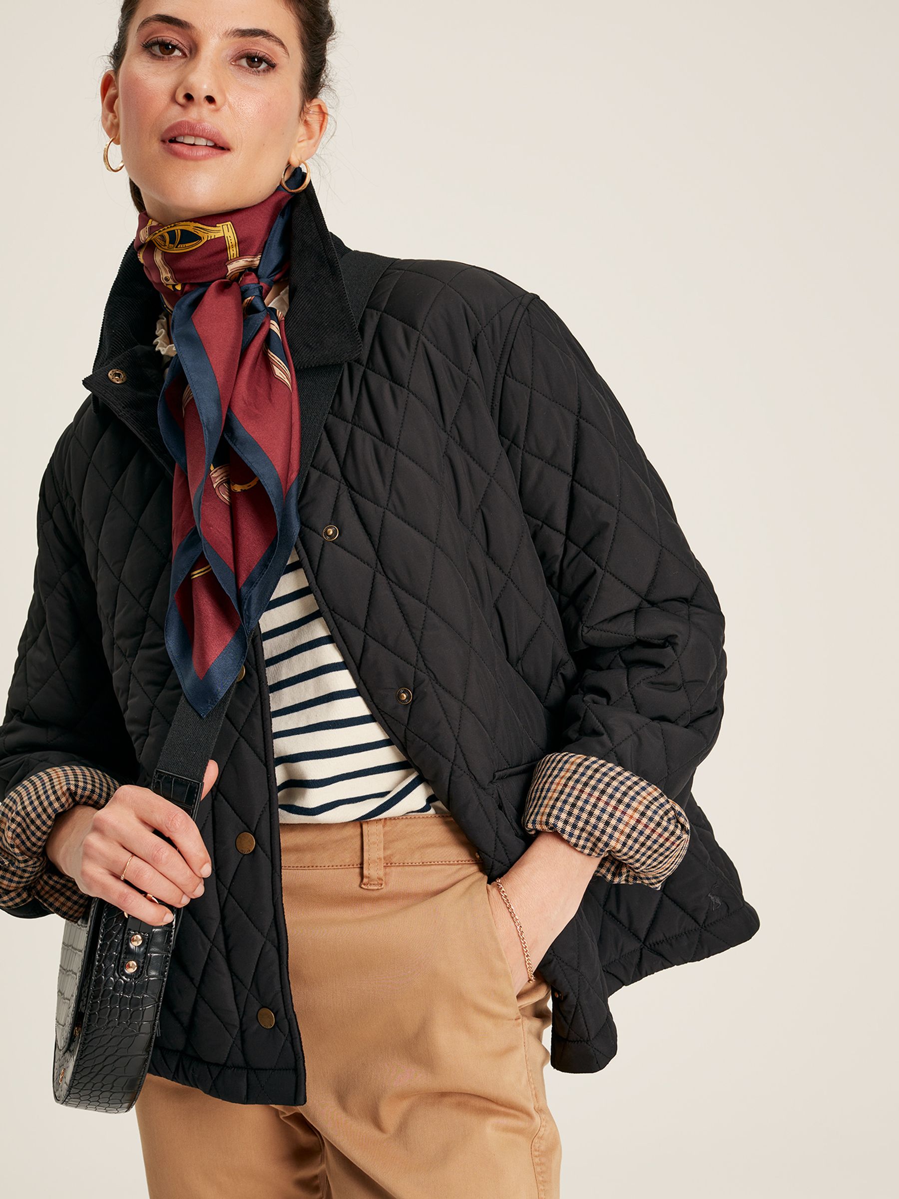 Arlington Black Showerproof Diamond Quilted Jacket - Image 1 of 6 Arlington Black Showerproof Diamond Quilted Jacket - Image 1 of 6