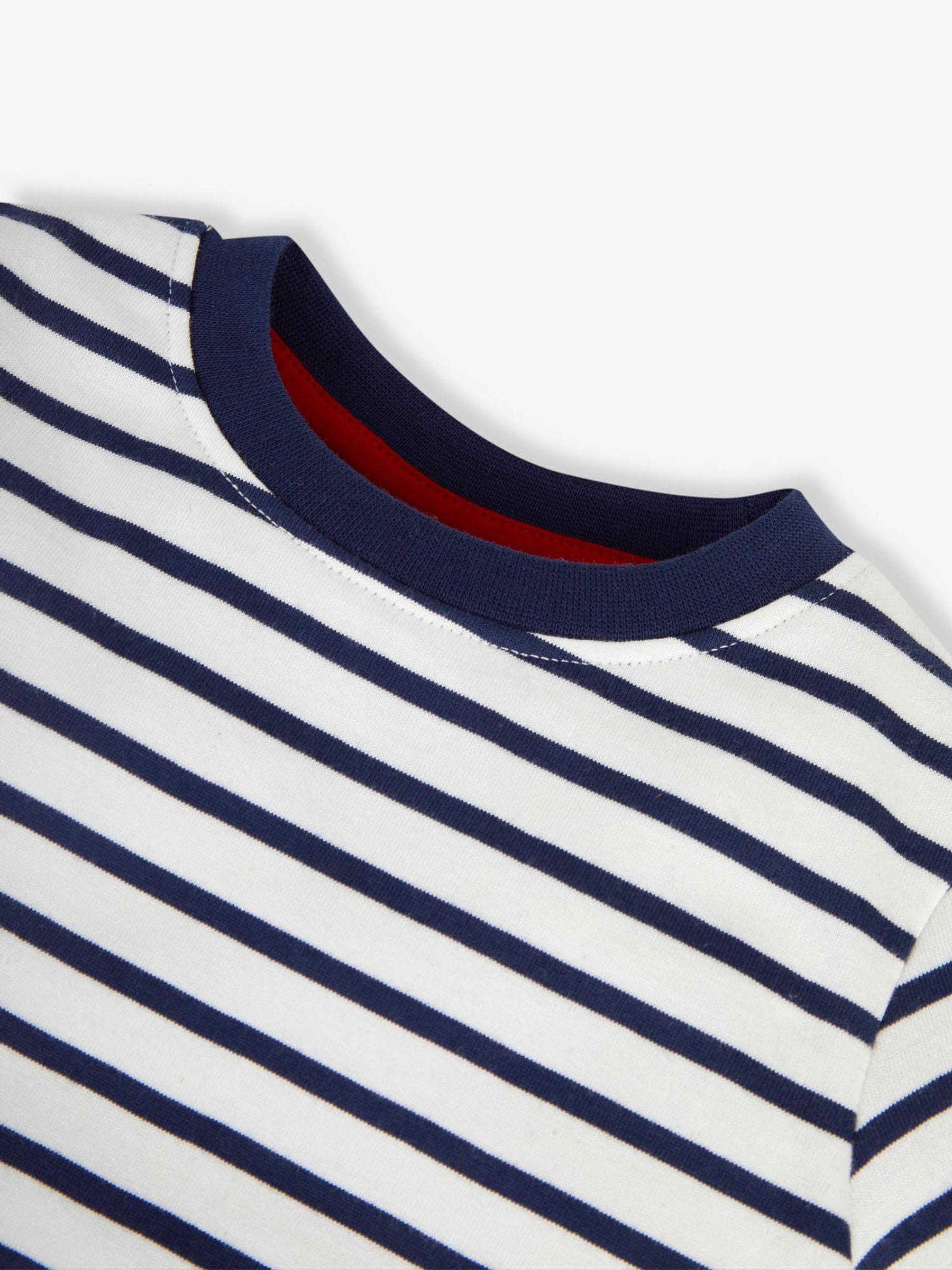 Ecru Navy Stripe Stripe King's Guard Appliqué T-Shirt - Image 2 of 3