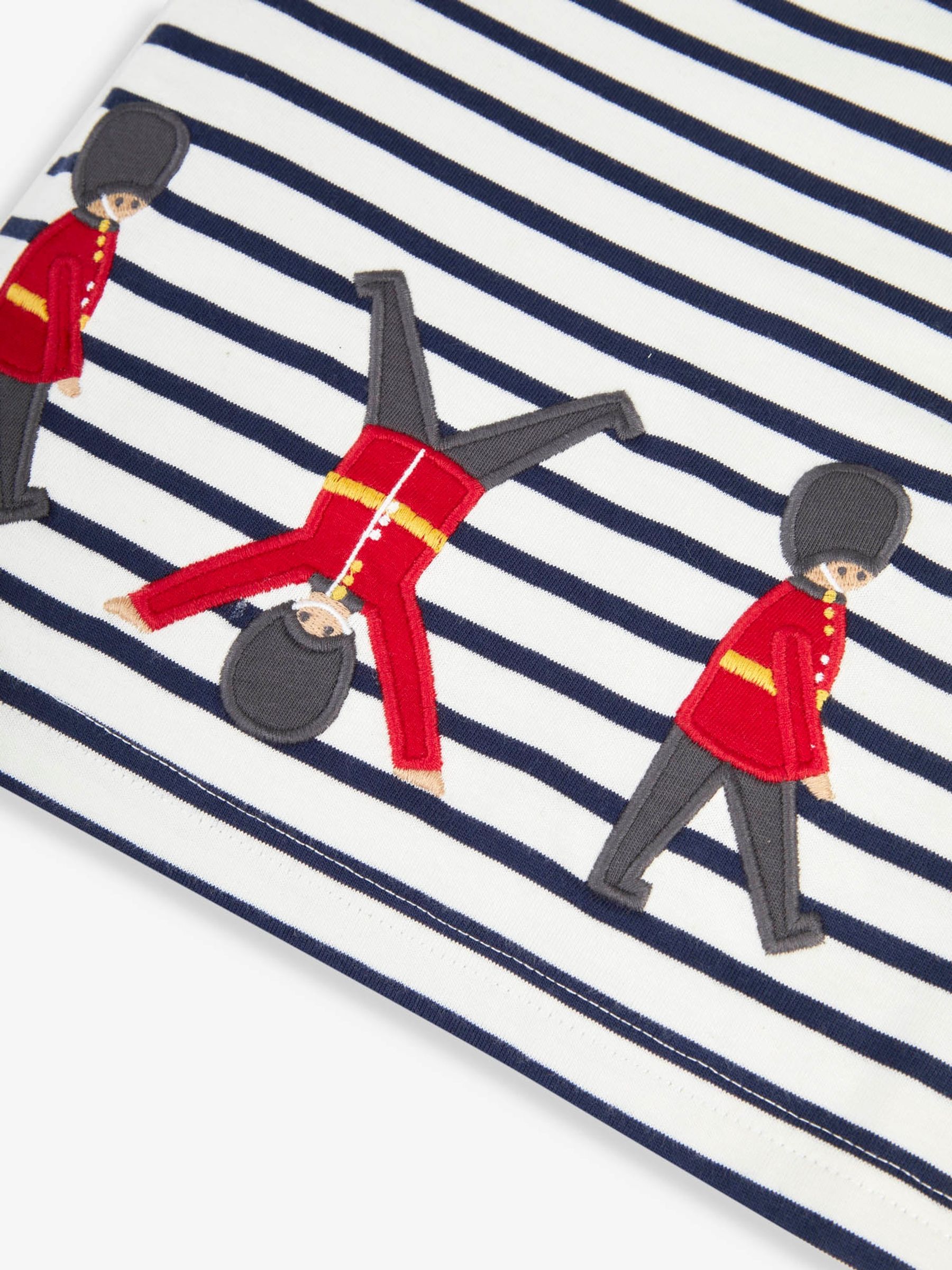 Ecru Navy Stripe Stripe King's Guard Appliqué T-Shirt - Image 3 of 3