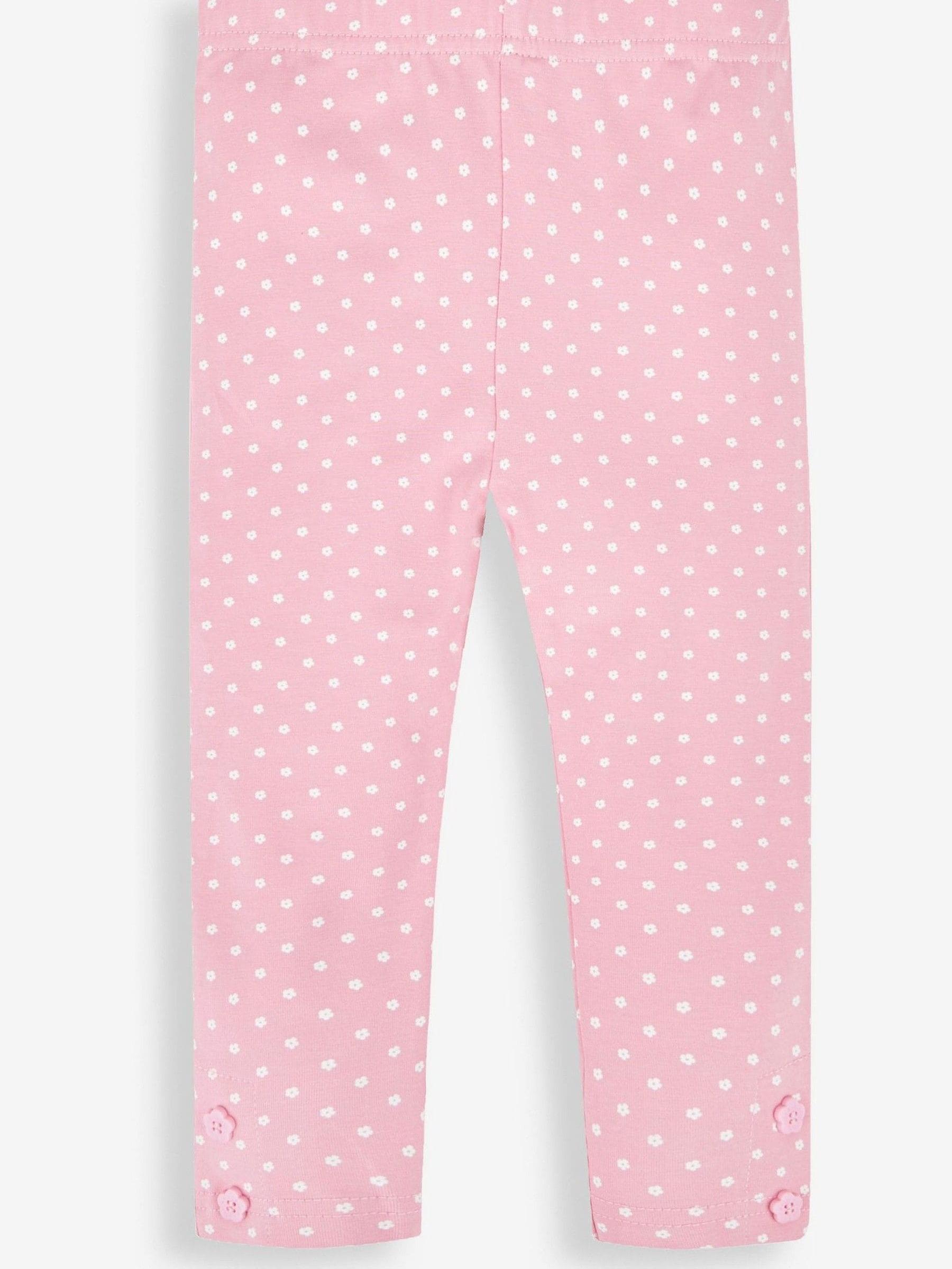 Blue Sausage Dog & Pink/Cream Spot Girls' 2-Pack Leggings - Image 3 of 6