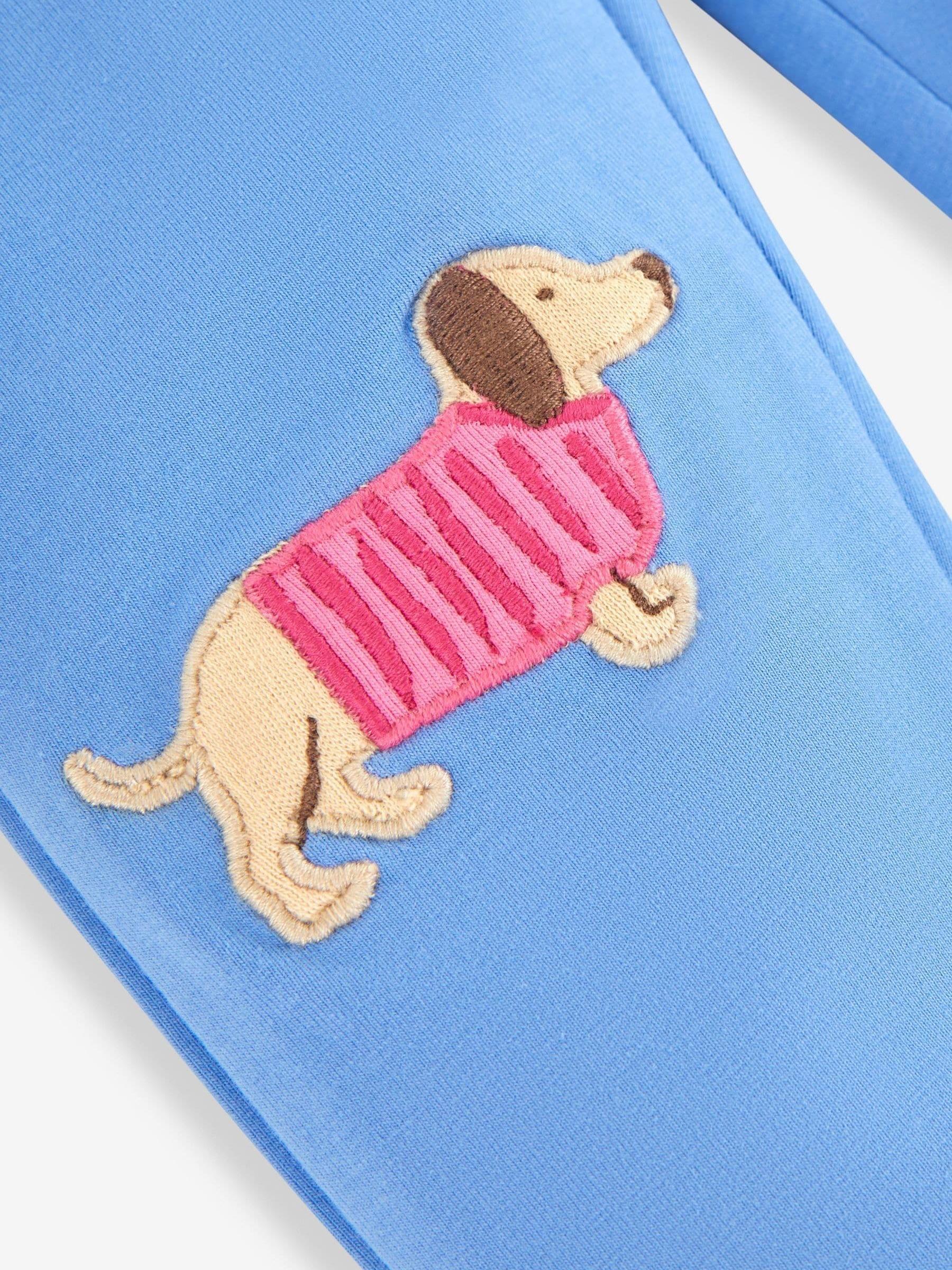 Blue Sausage Dog & Pink/Cream Spot Girls' 2-Pack Leggings - Image 6 of 6