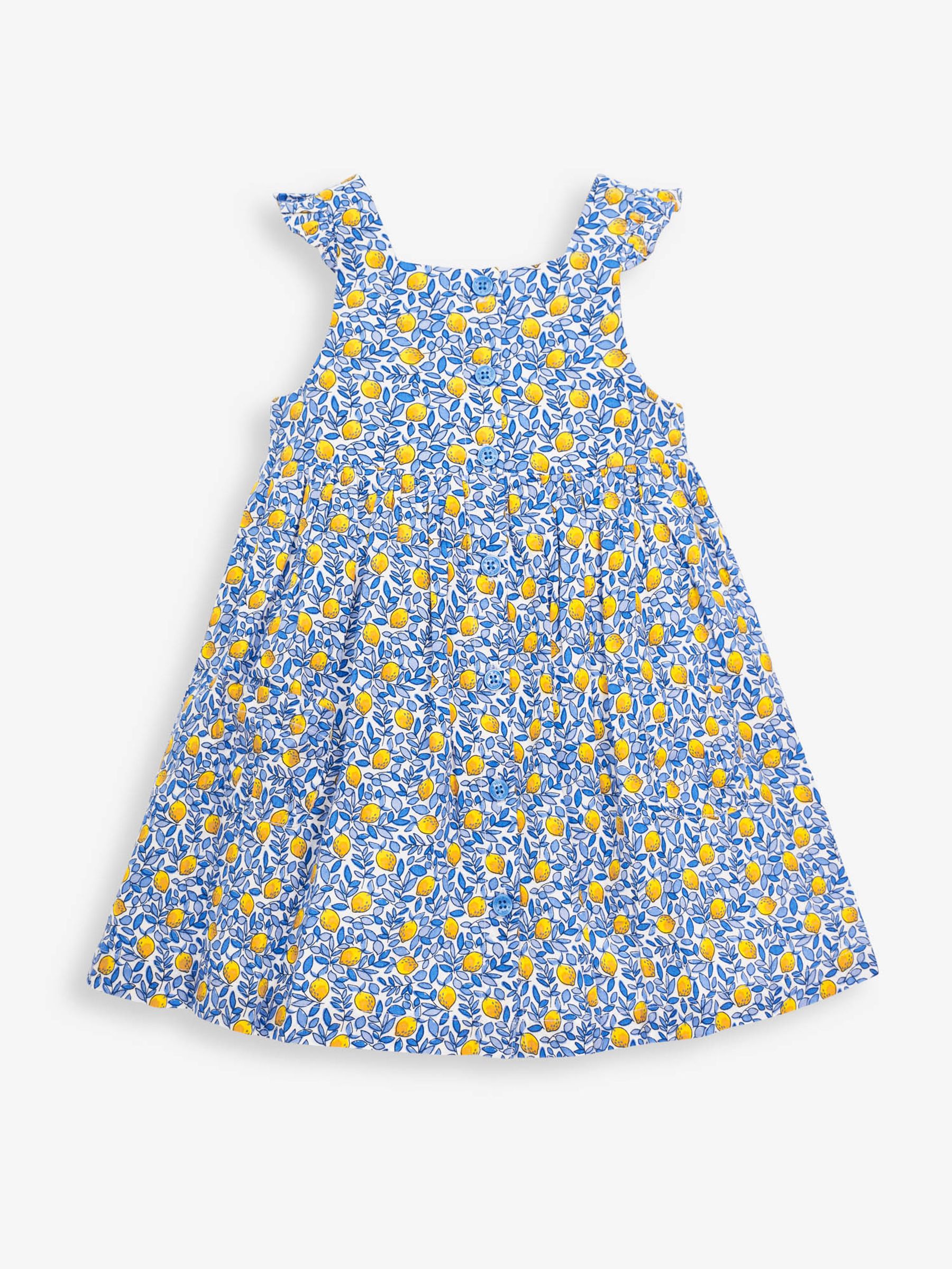 White Girls Pretty Lemon Bloom Button Front Dress - Image 1 of 4