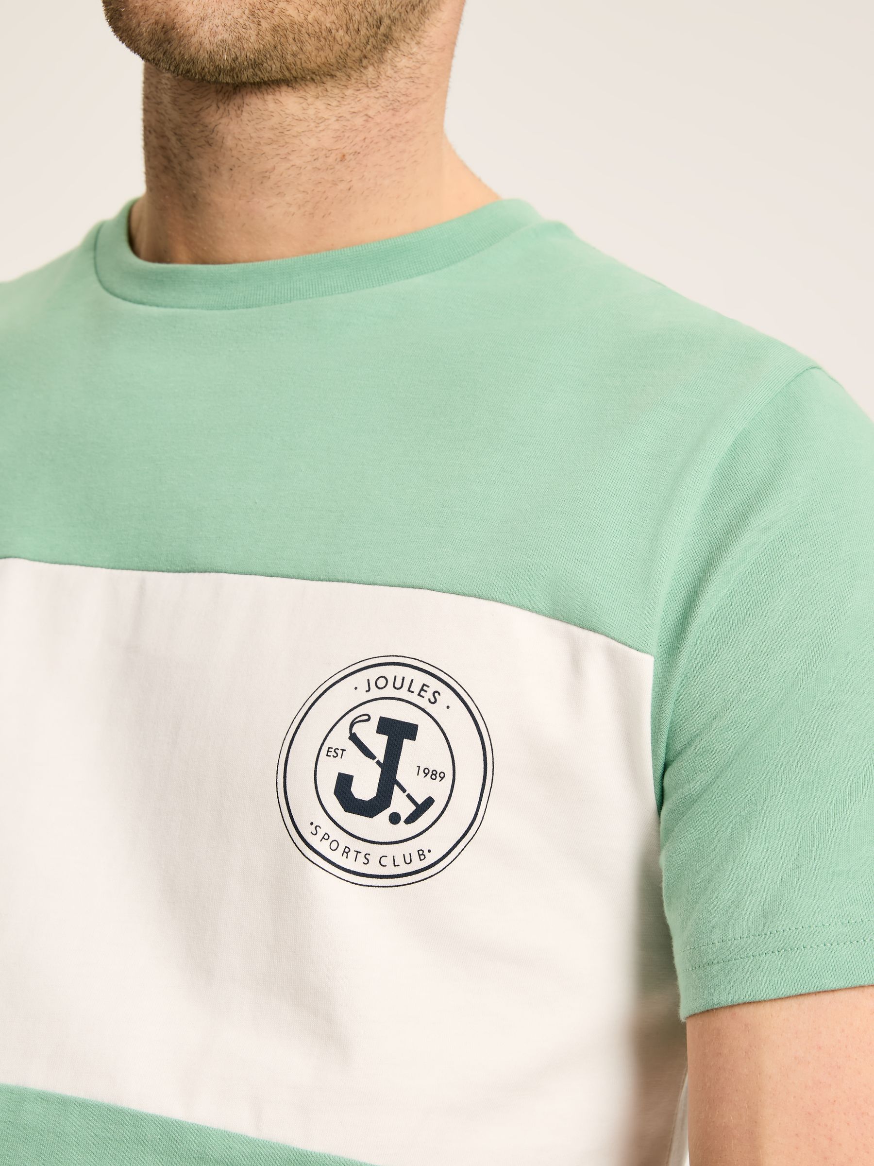 Denton Green Colourblock Jersey Crew Neck T-Shirt - Image 5 of 6