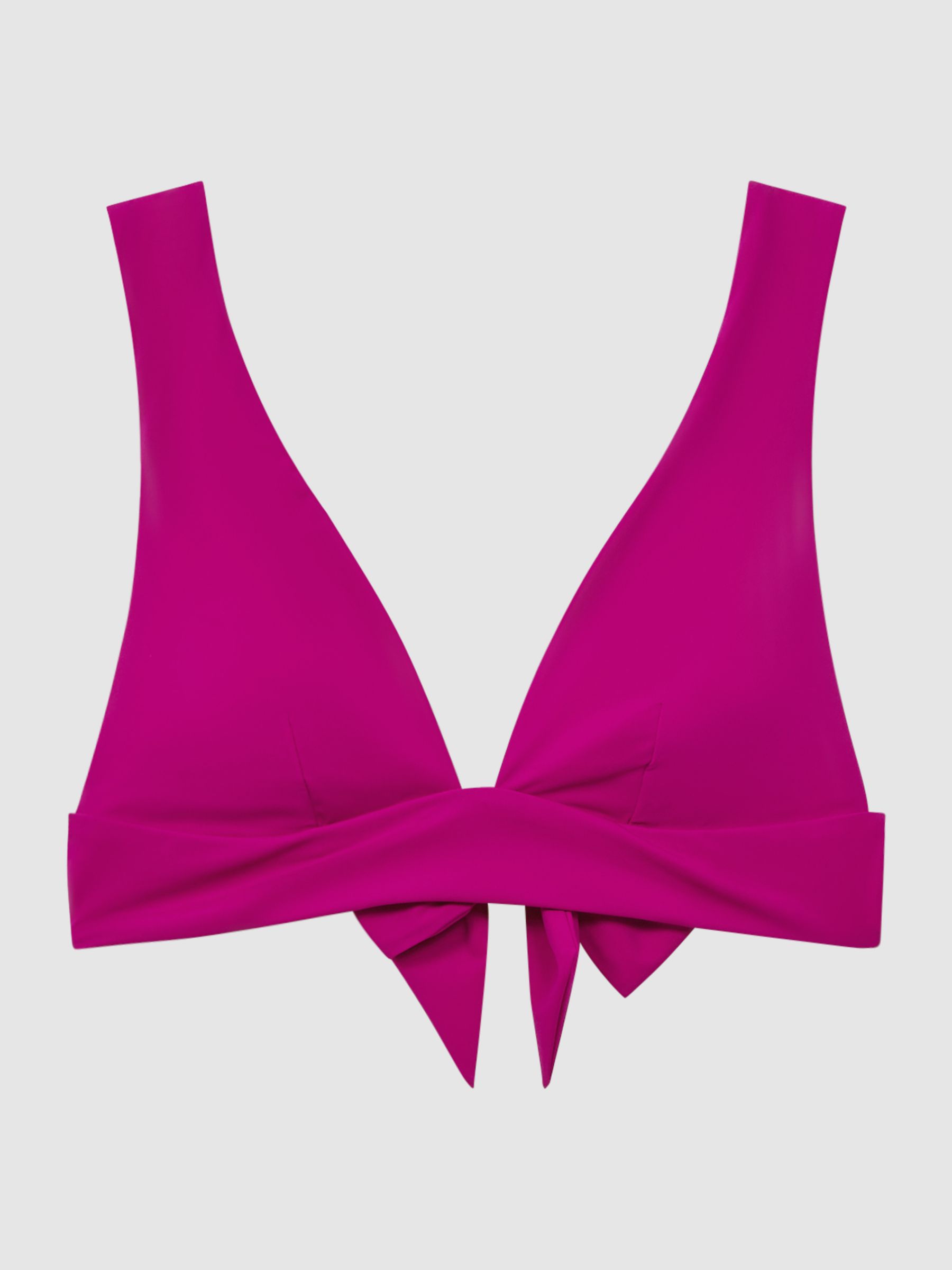 Italian Fabric Bikini Top in Magenta - Image 2 of 4