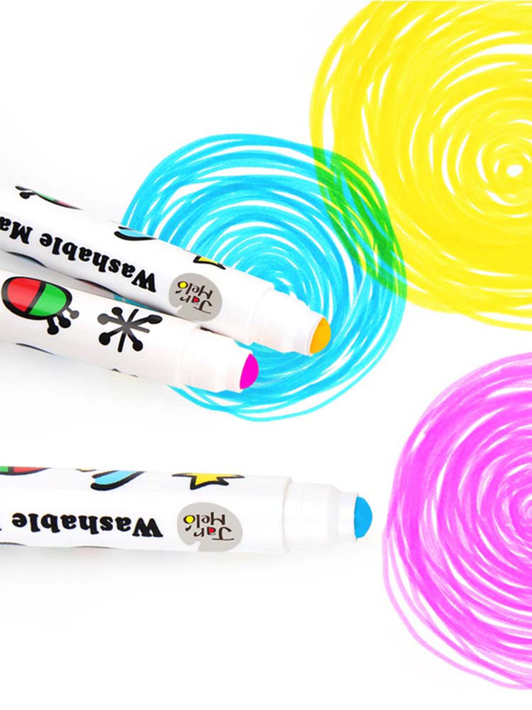 Jar Melo Special Round Tip Washable Markers 12 Colours - Image 3 of 4