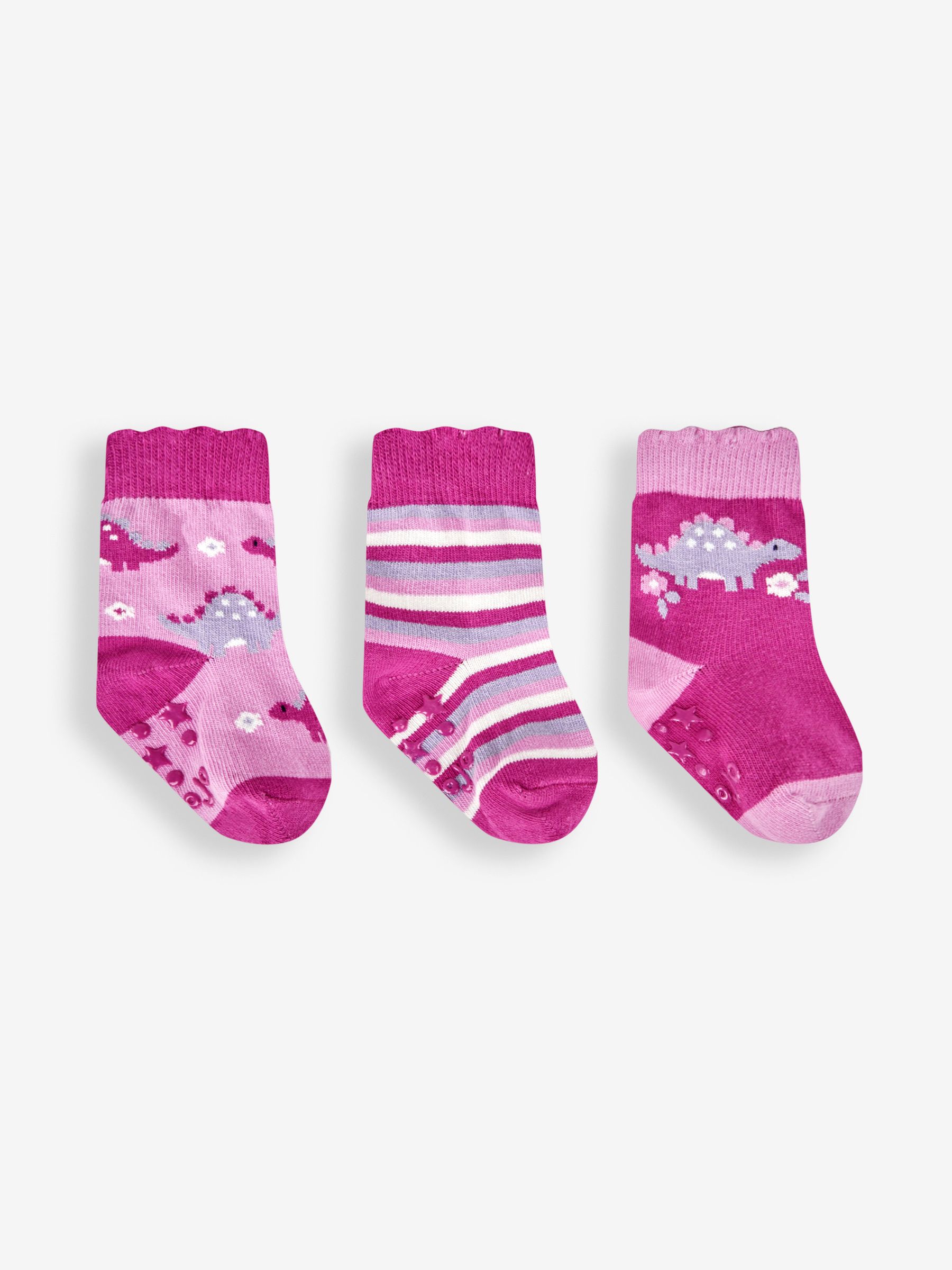 Pink 3-Pack Dino Socks - Image 1 of 1