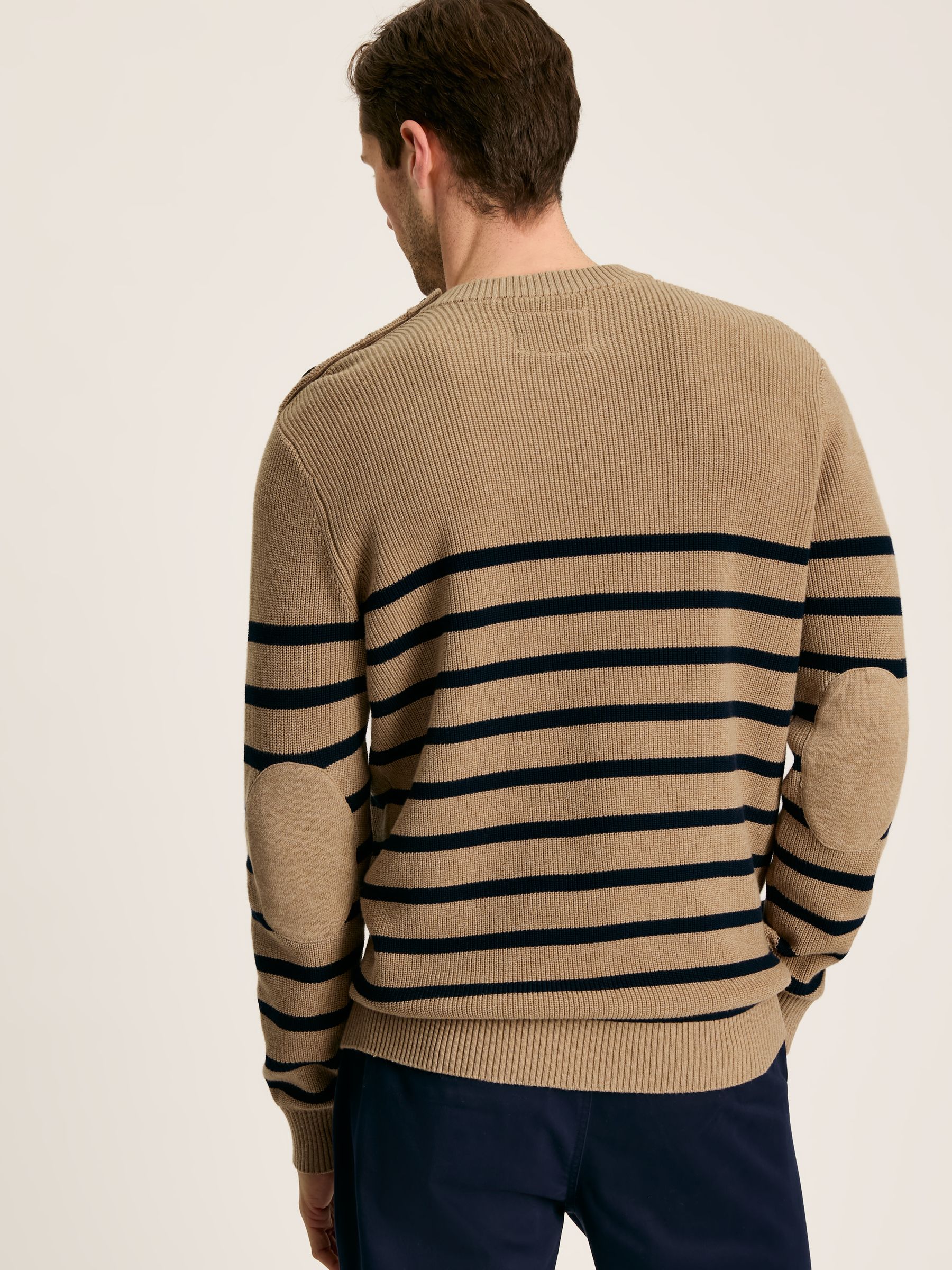 Breton Navy Stripe Crew Neck Knitted Jumper - Image 2 of 6