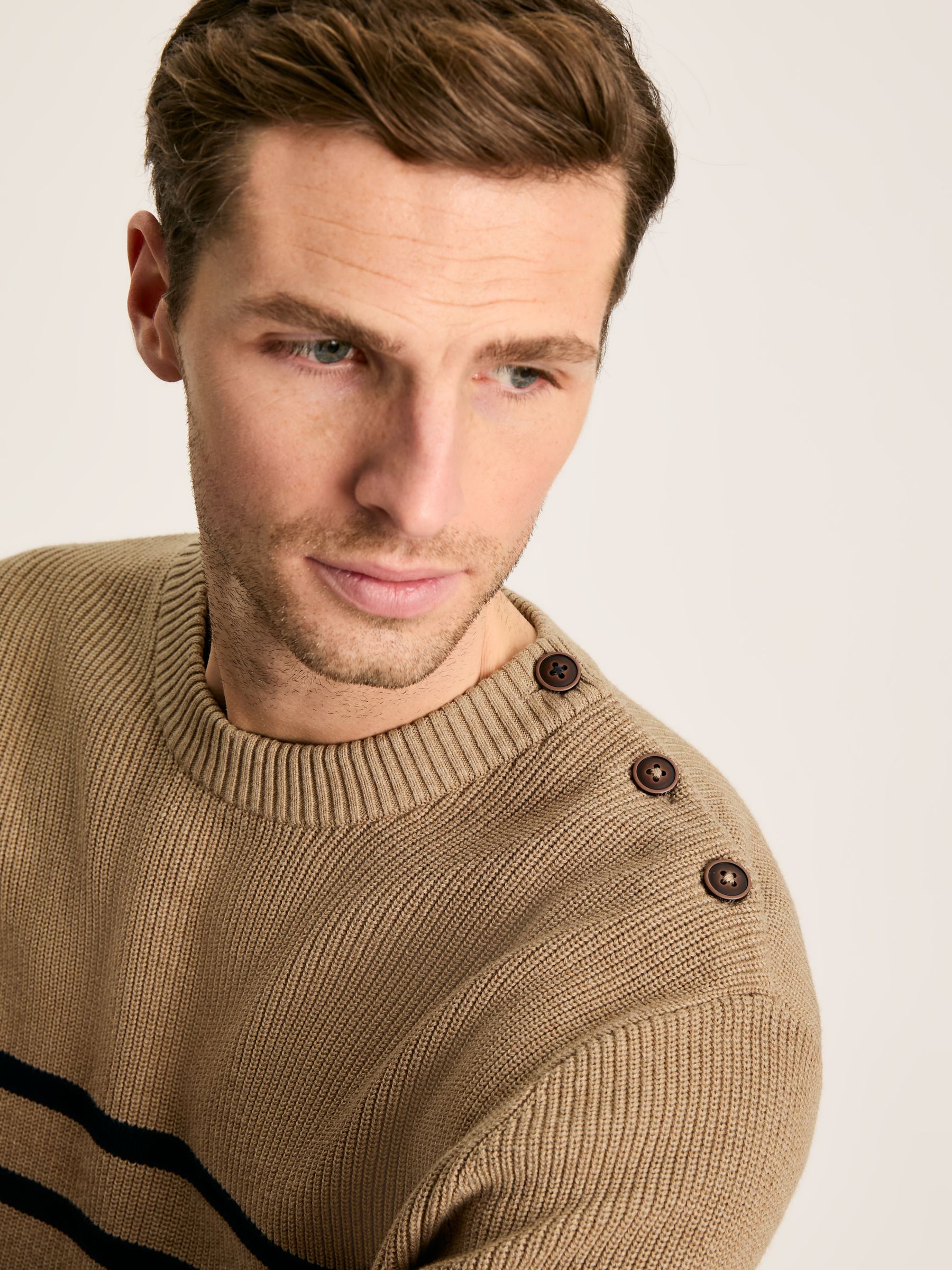 Breton Navy Stripe Crew Neck Knitted Jumper - Image 4 of 6