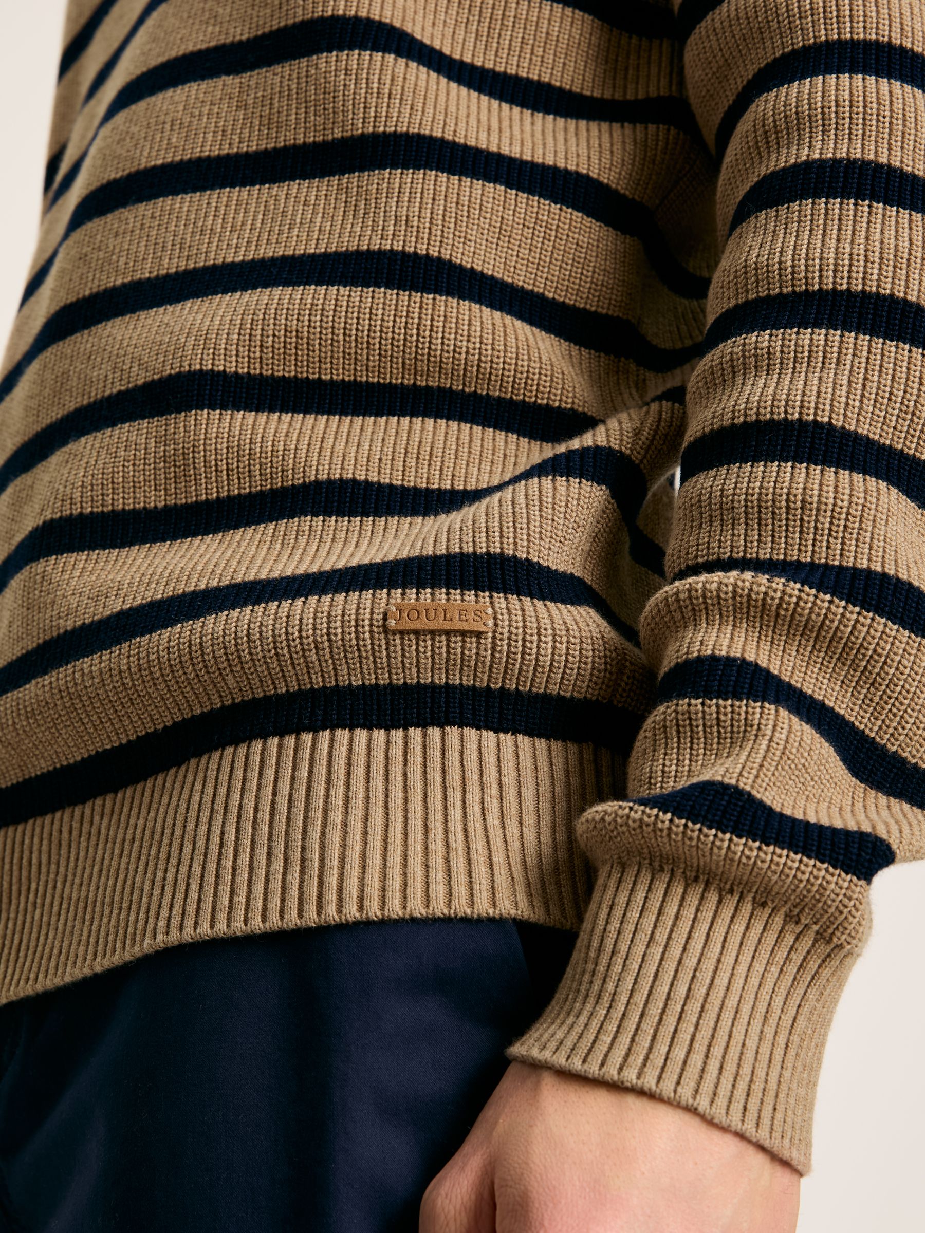 Breton Navy Stripe Crew Neck Knitted Jumper - Image 7 of 9