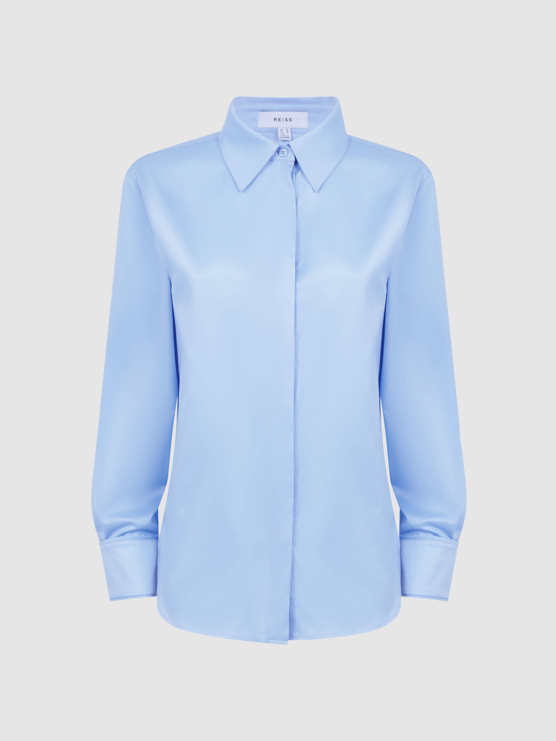 Premium Cotton Shirt in Blue - Image 2 of 6