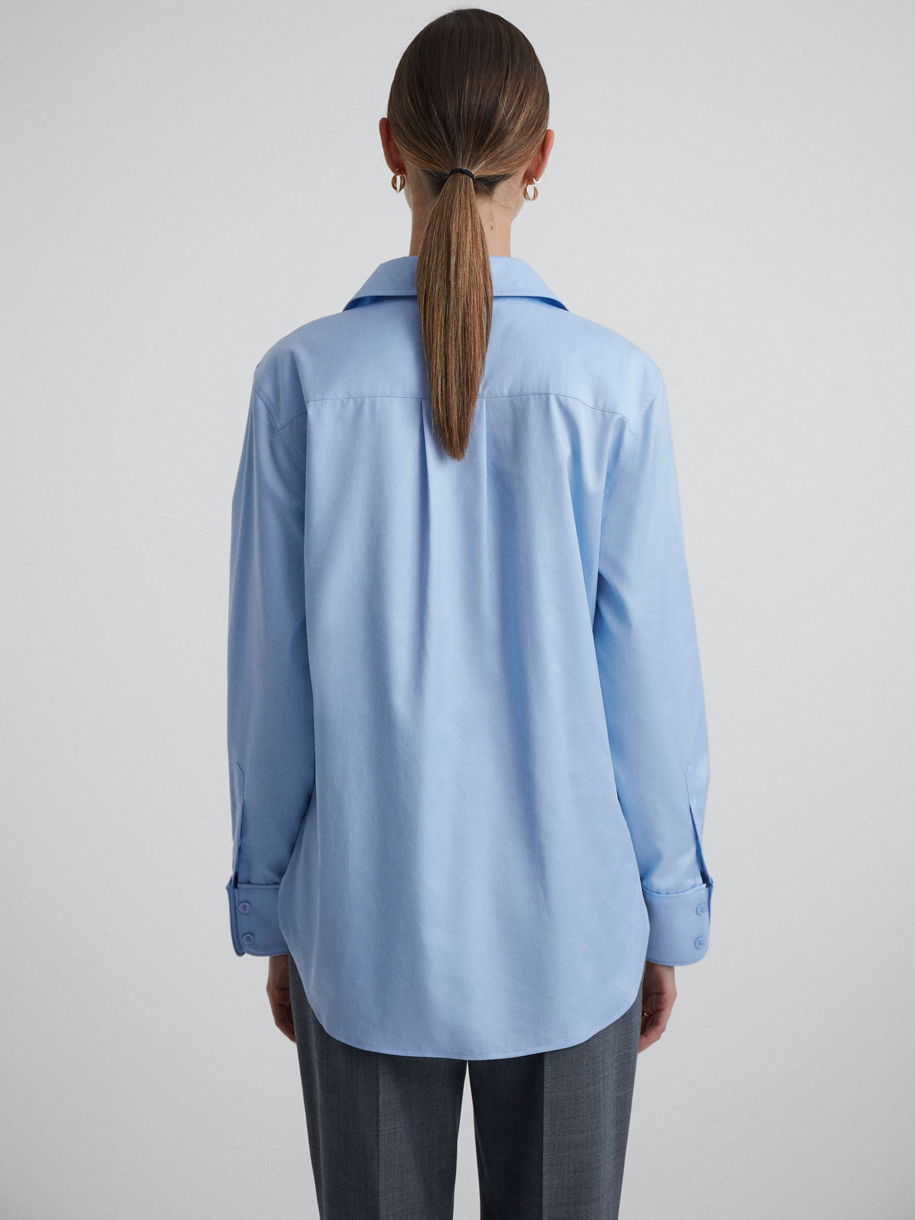 Premium Cotton Shirt in Blue - Image 5 of 6