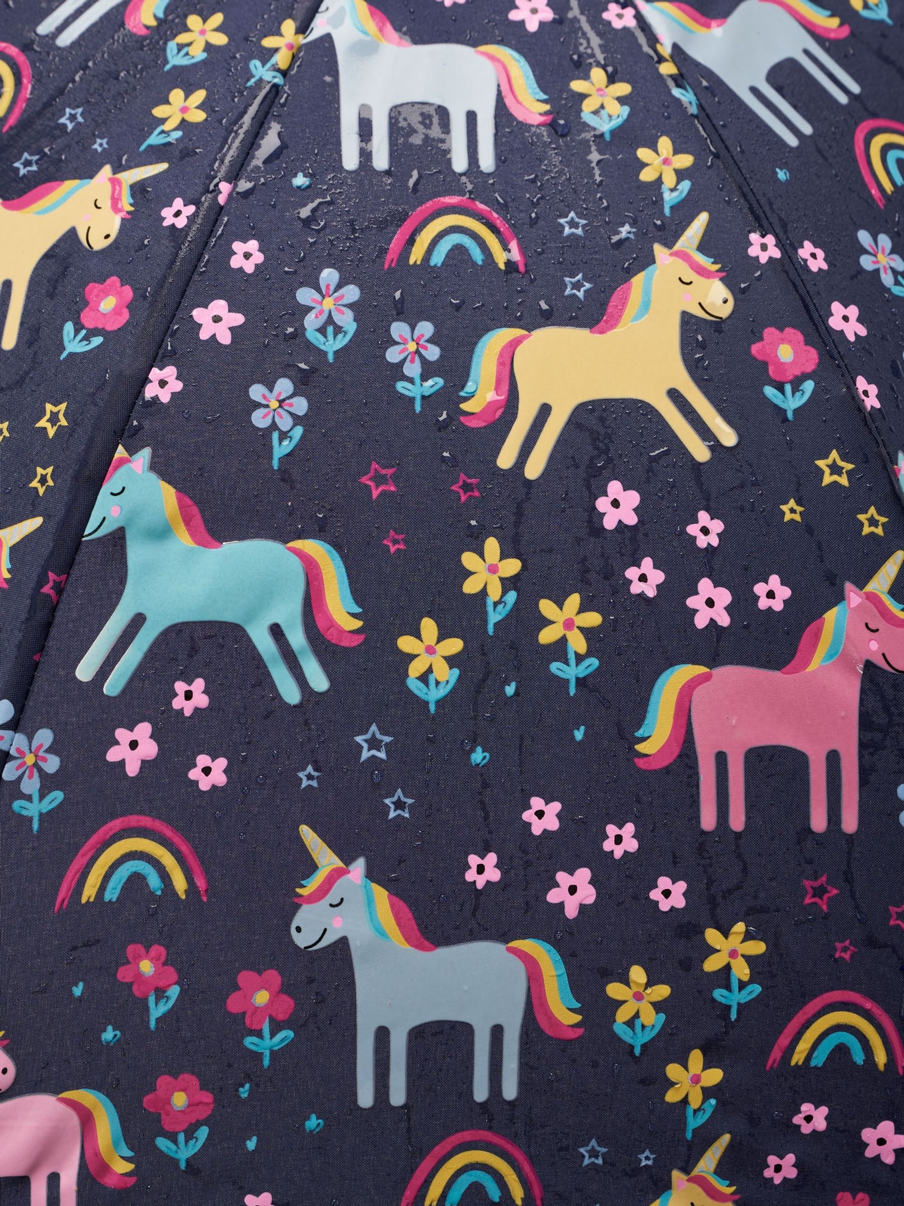 Navy Unicorn Colour Change Umbrella - Image 3 of 4