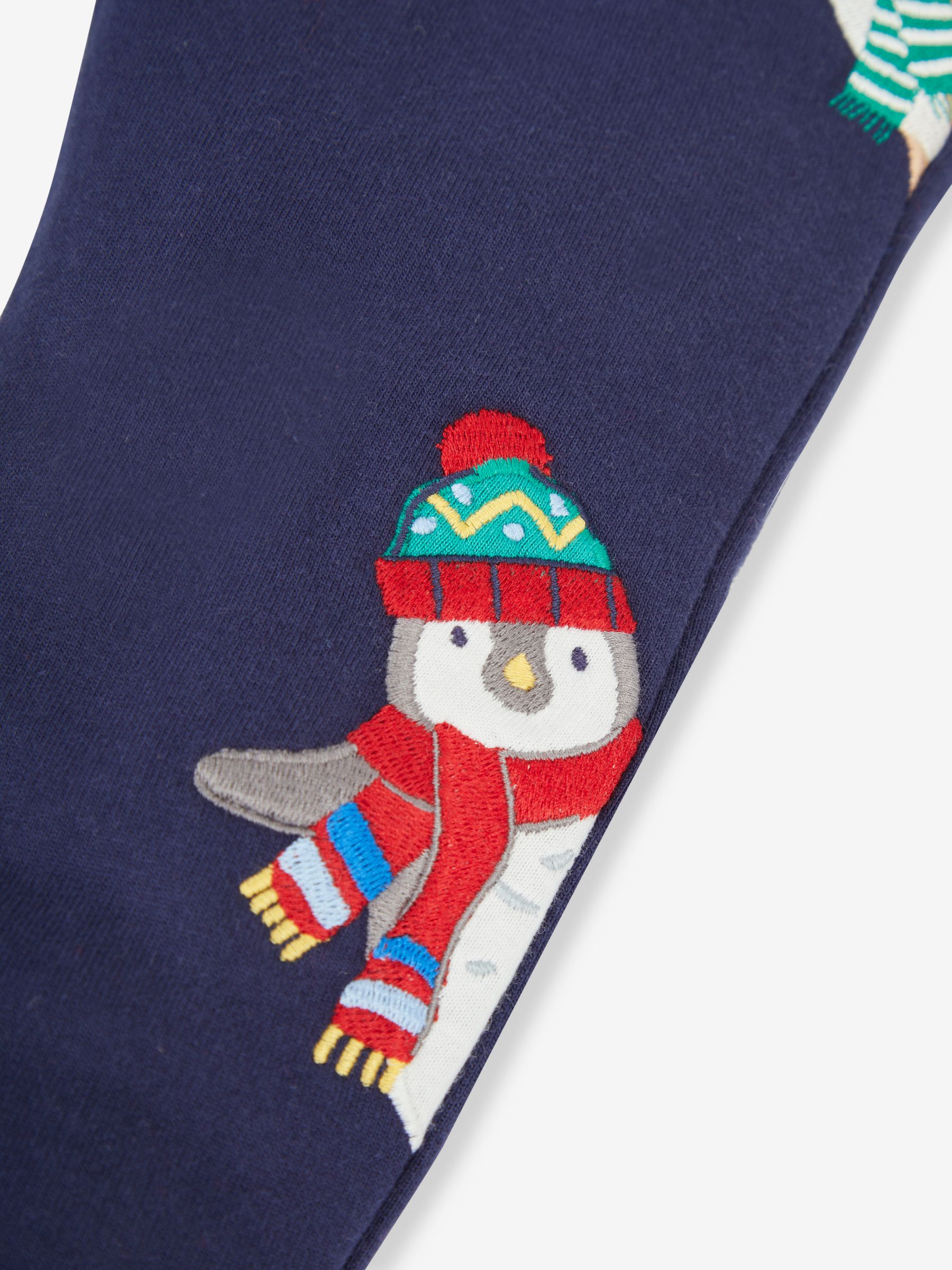 Navy Blue Christmas Appliqué Joggers With Pet In Pocket - Image 4 of 4