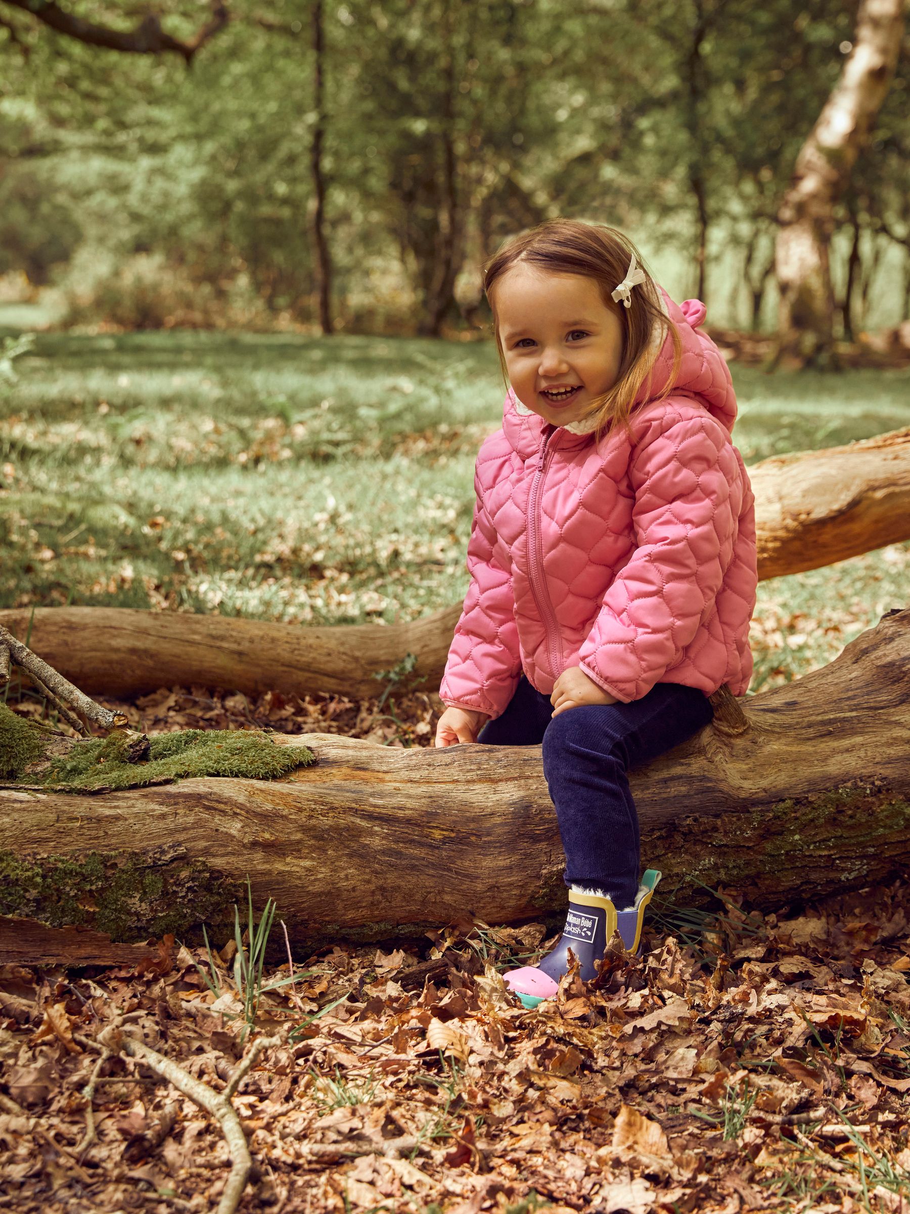 Navy Blue Cosy Lined Colour Block Wellies - Image 5 of 6