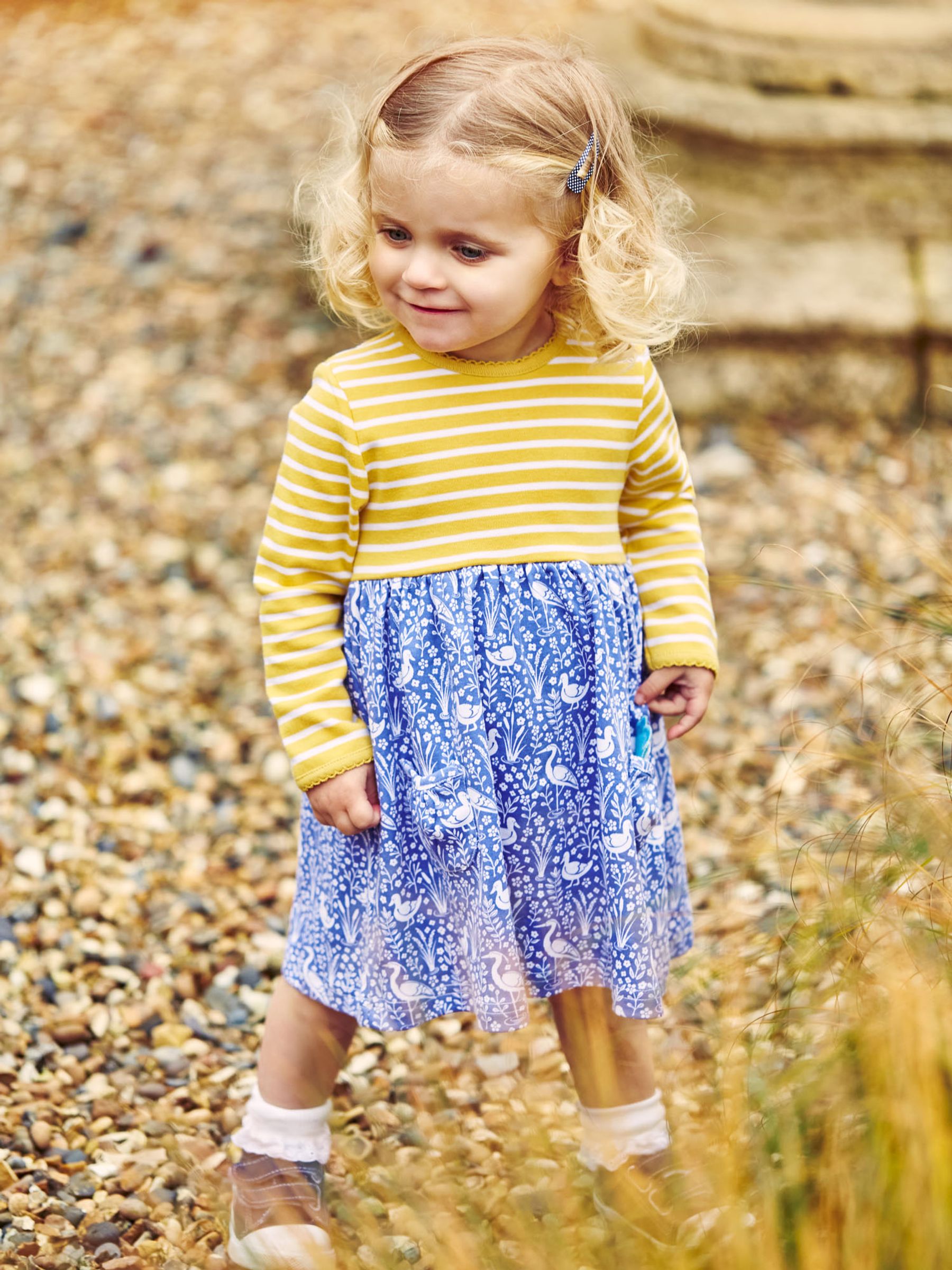 Denim Girls River Duck Print Pet in Pocket Dress - Image 1 of 7