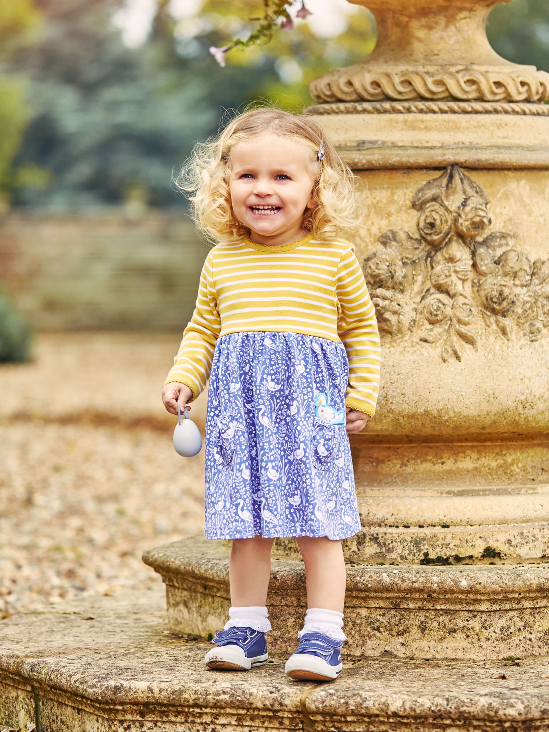 Denim Girls River Duck Print Pet in Pocket Dress - Image 2 of 7
