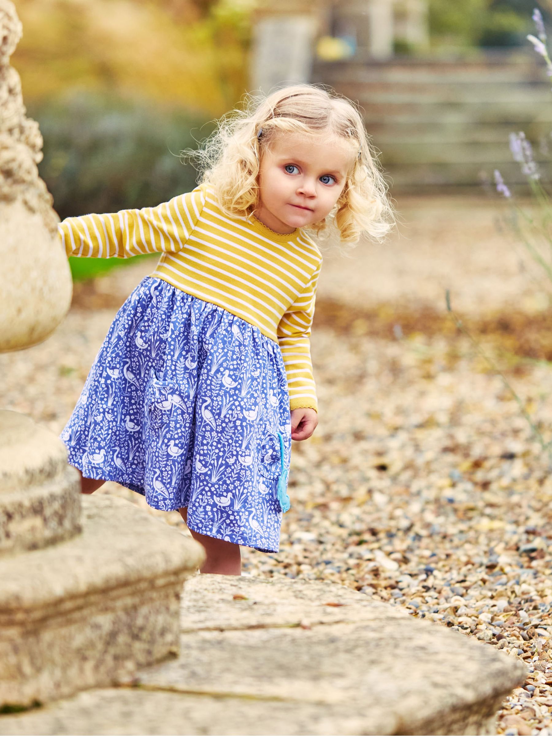 Denim Girls River Duck Print Pet in Pocket Dress - Image 4 of 7