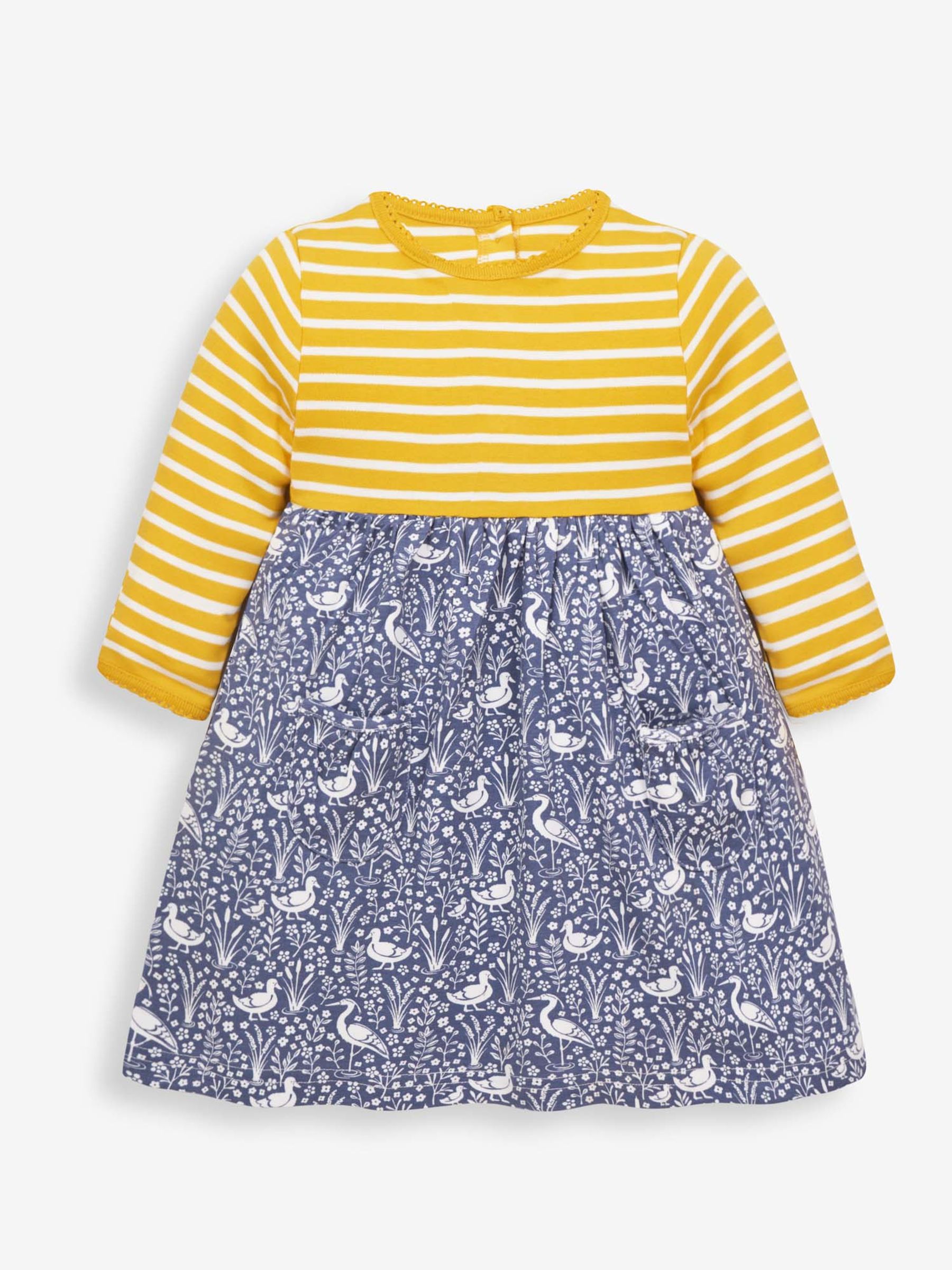 Denim Girls River Duck Print Pet in Pocket Dress - Image 6 of 7