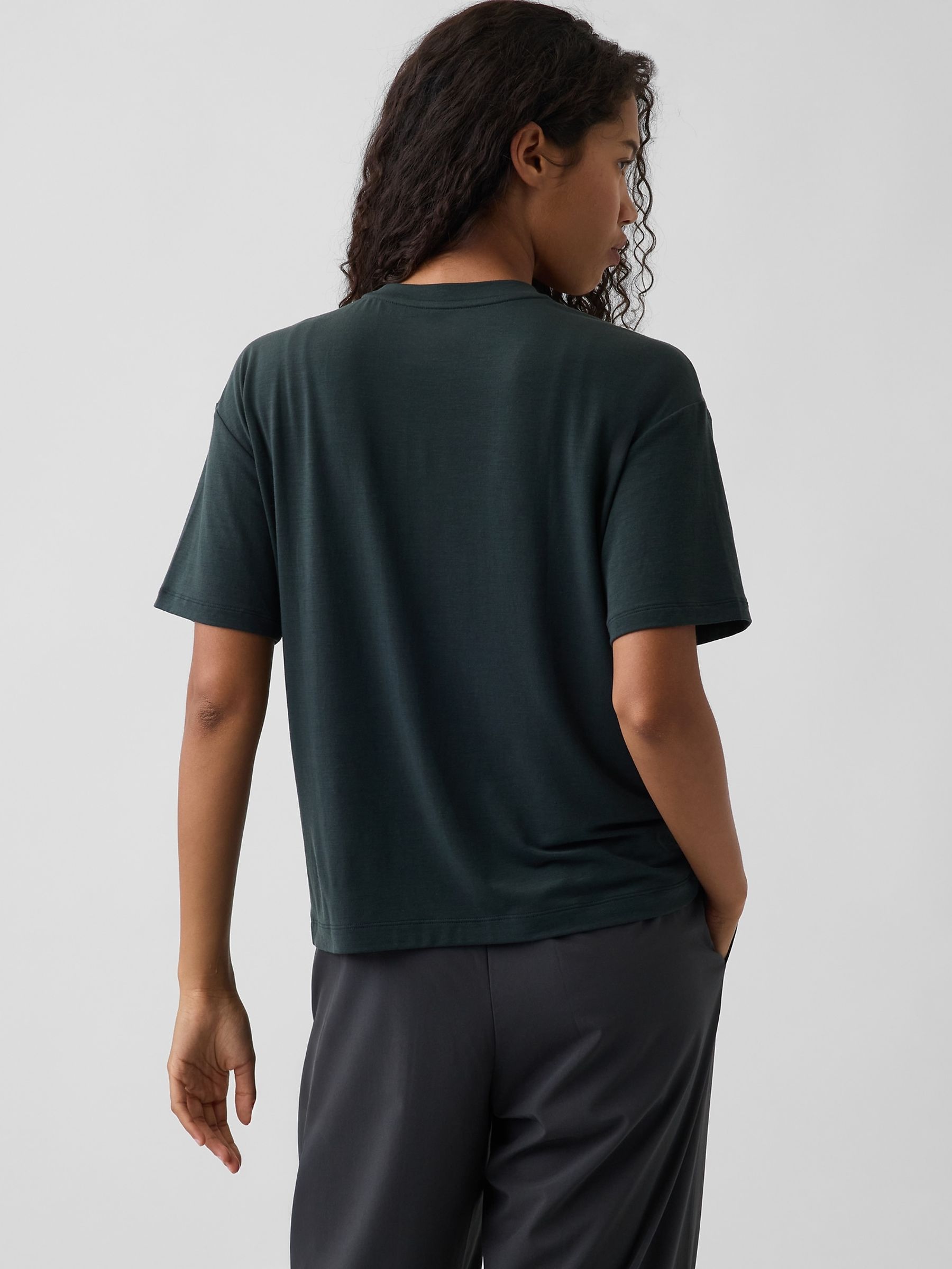 Green GapFit Breathe Relaxed T-Shirt - Image 2 of 4 Green GapFit Breathe Relaxed T-Shirt - Image 2 of 4