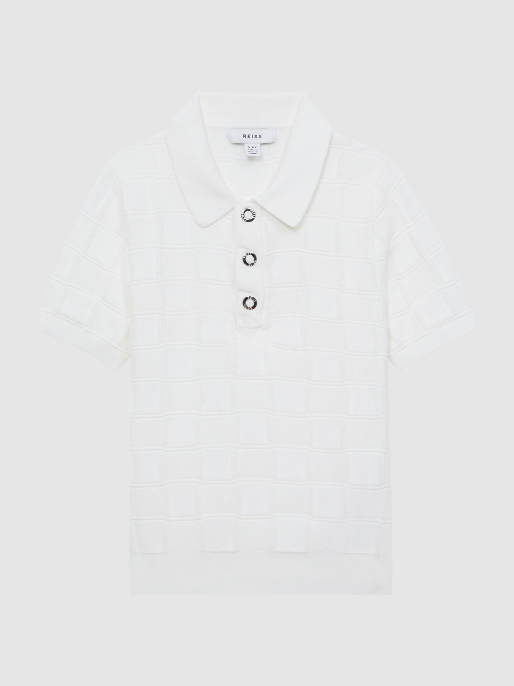 3-9 yrs Cotton Press-Stud Polo T-Shirt in White - Image 2 of 7