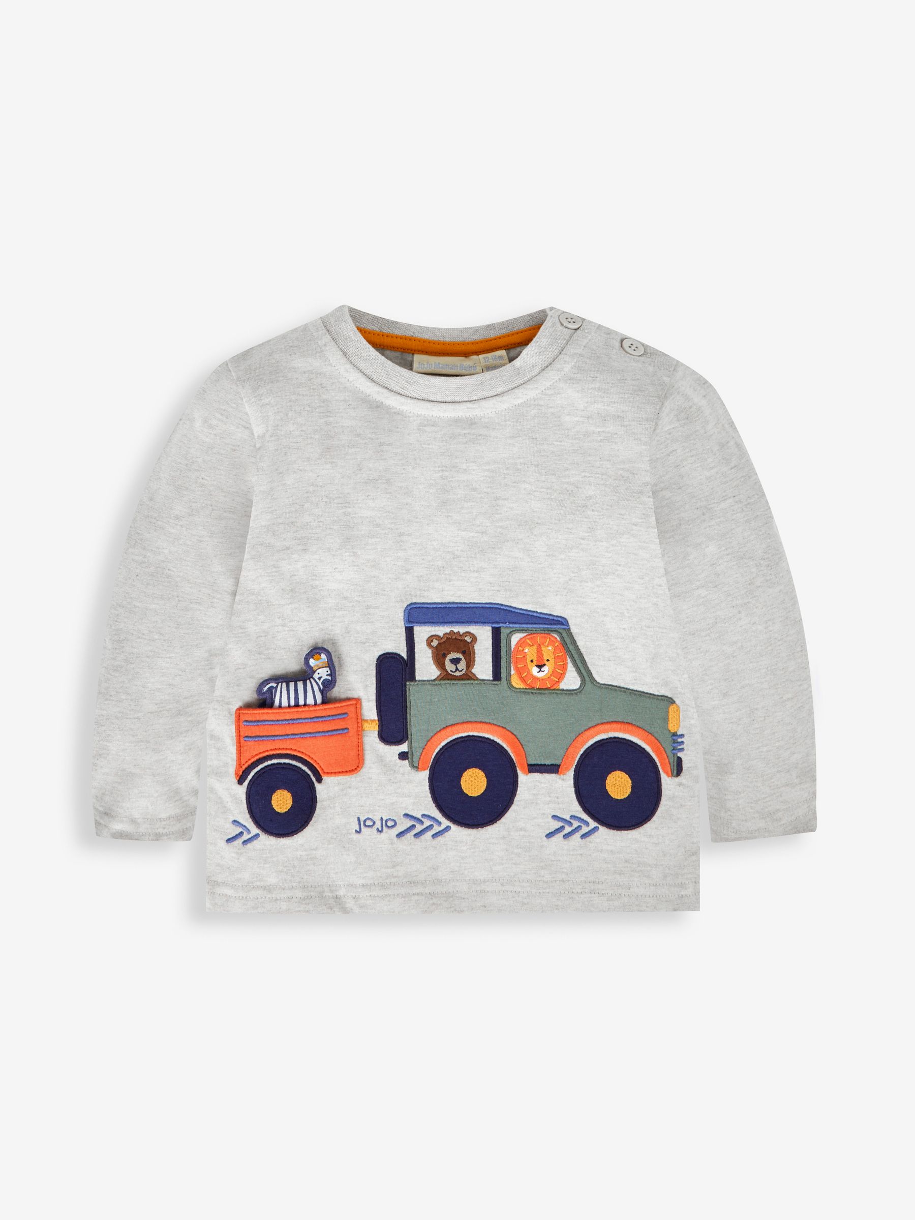 Natural Boys' Safari Car Appliqué Top - Image 3 of 5