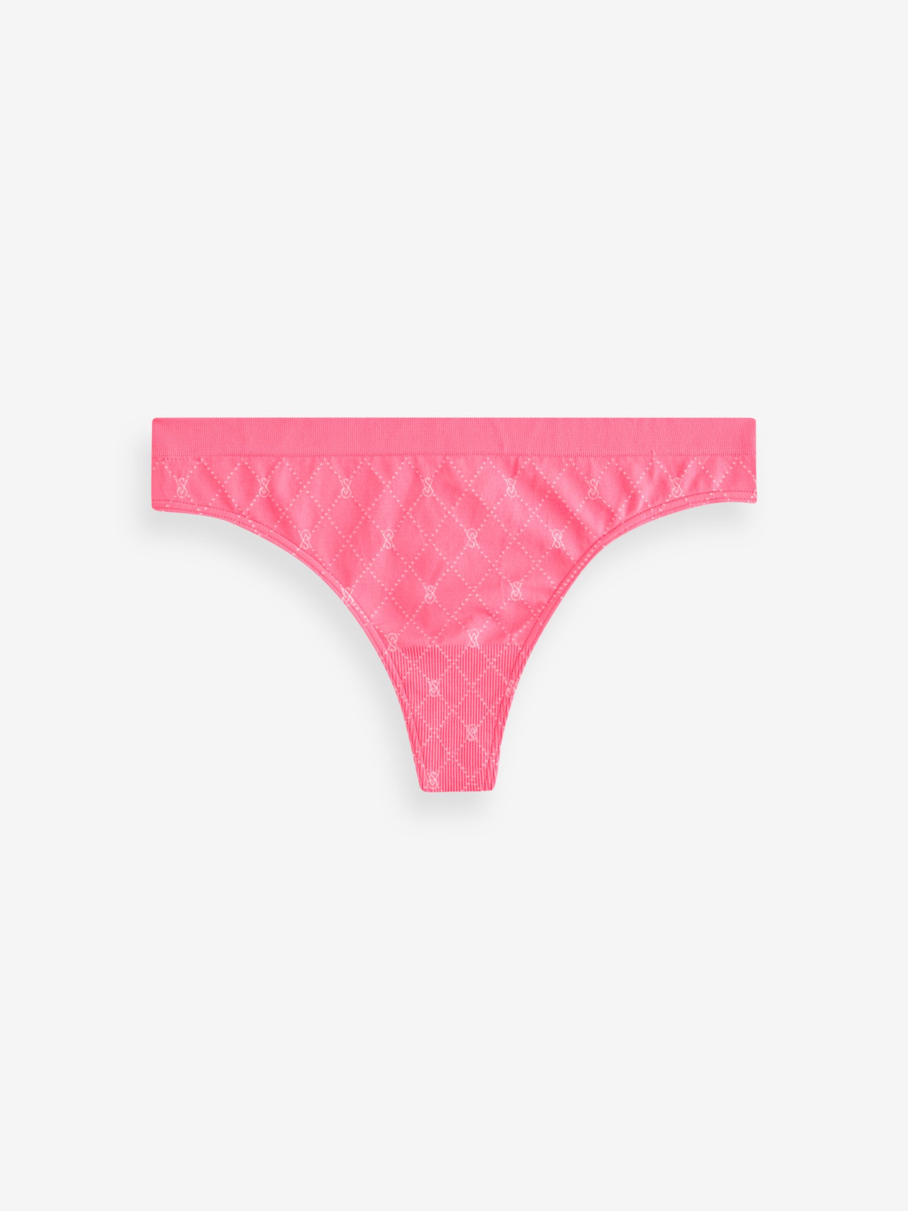 Grey & Pink Thong 4 Pack Logo Knickers - Image 2 of 9