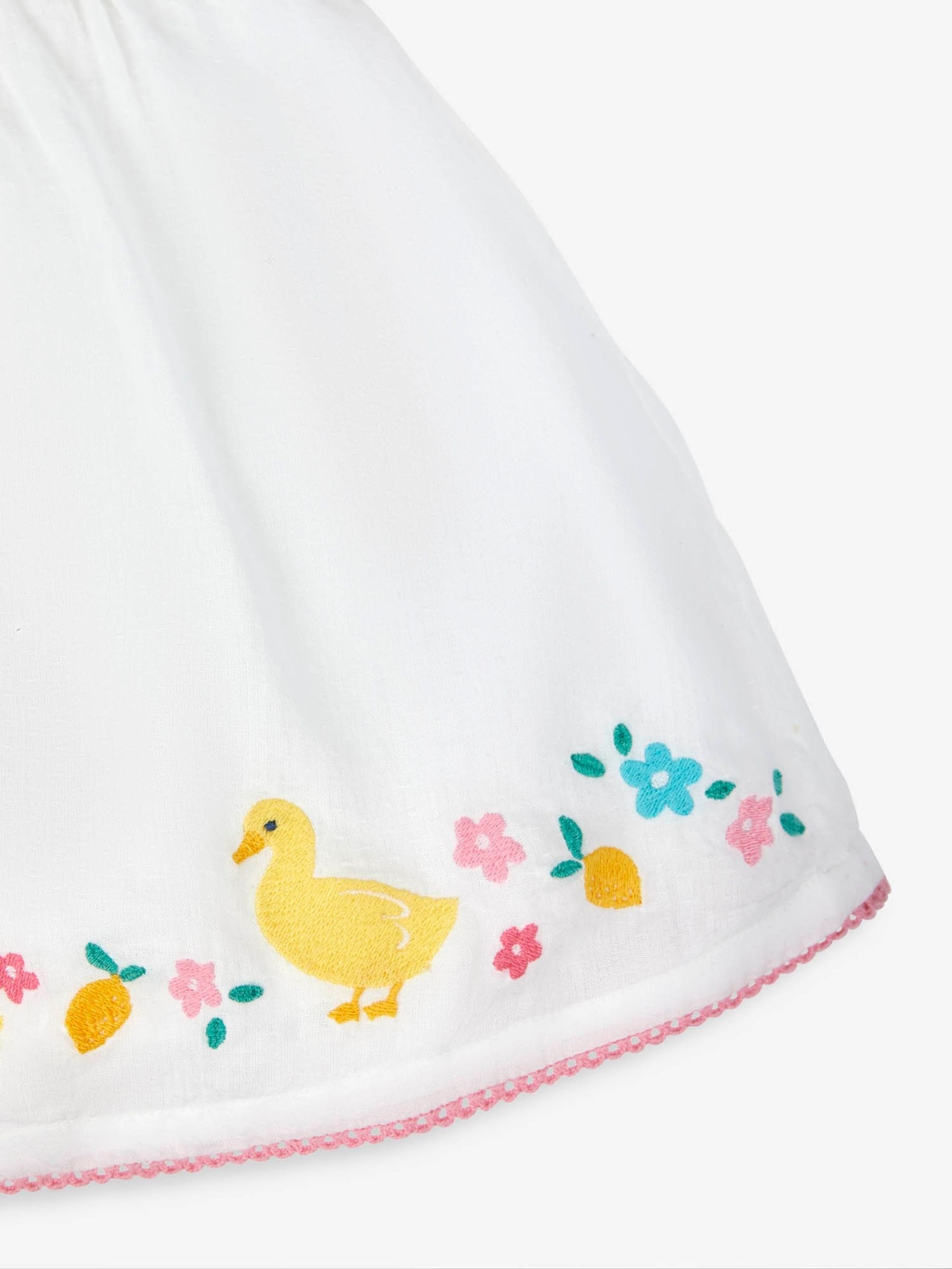 White Duck Appliqué Smocked Baby Dress With Knickers - Image 7 of 7
